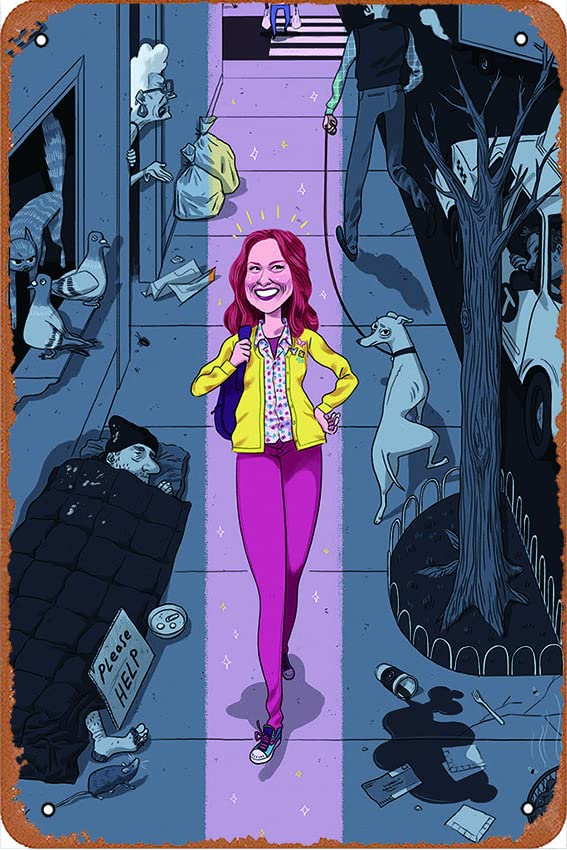 Unbreakable Kimmy Schmidt Vintage Metal Tin Sign - 12x8 Inch Retro TV Show Poster for Wall Decor, Bars, Coffee Shops & Home - Durable Wall Art for Living Room, Office & Man Cave