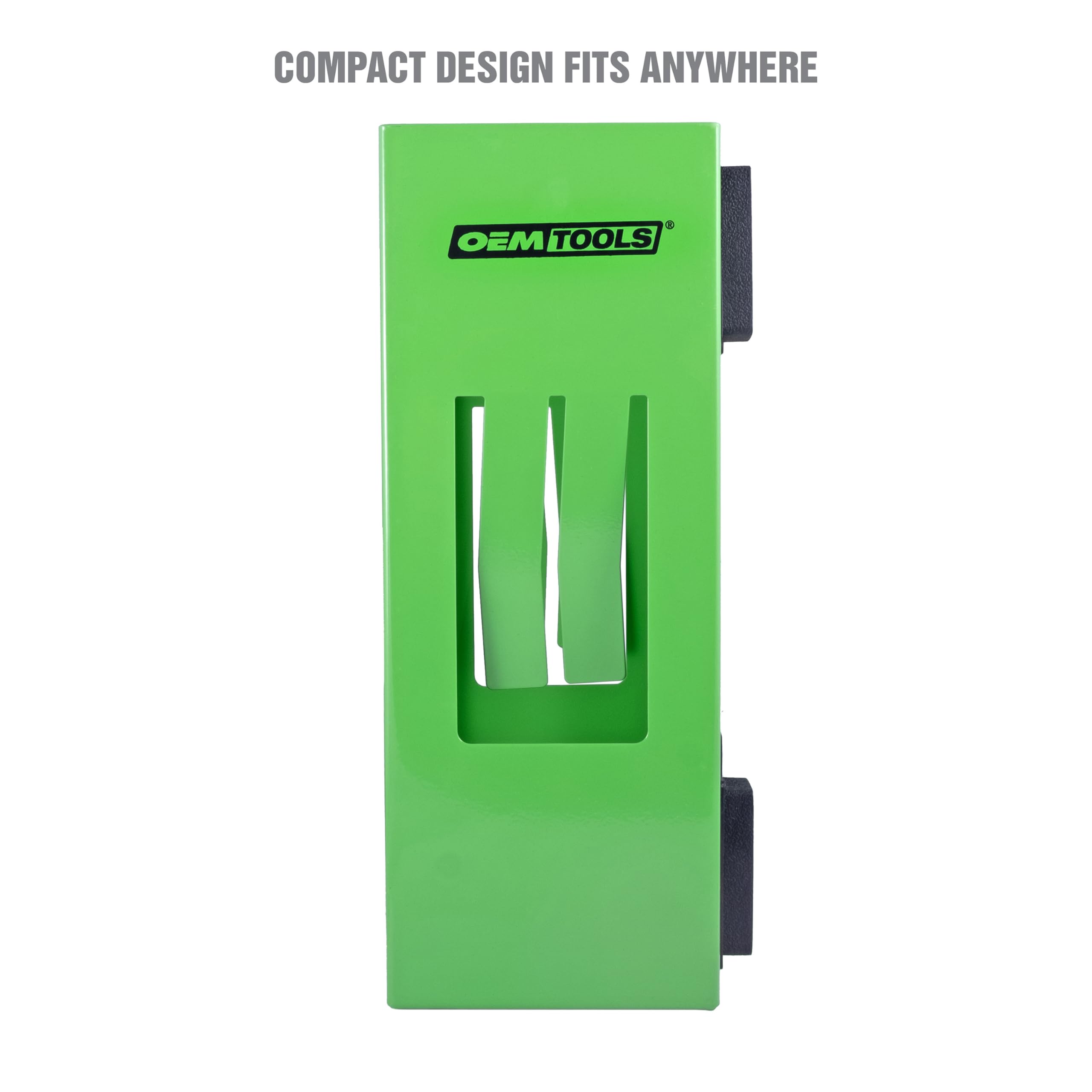 OEMTOOLS 24945 Magnetic Glove Dispenser - Wall Mount Disposable Gloves Box Holder for Kitchen, Workshop & Medical Use - Green Glove Organizer for Easy Access & Sanitation