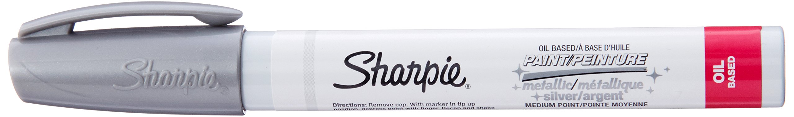 Sharpie® Permanent Paint Marker - Medium Point Silver Ink for DIY Crafts, Metal, Glass & Wood Projects - Waterproof & Quick-Drying