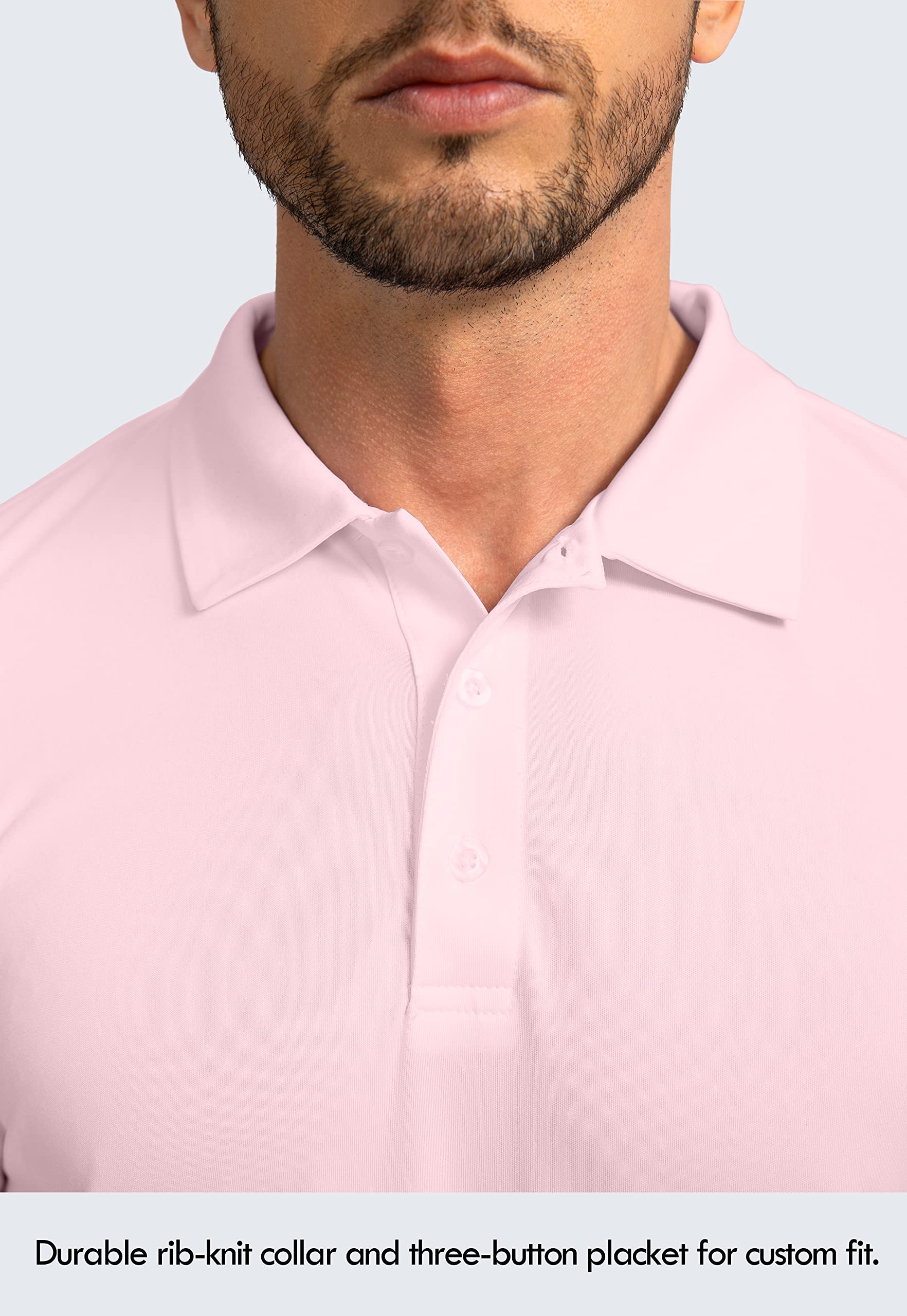 Men's Long Sleeve Polo Shirt - UPF 50+ Sun Protection, Lightweight & Breathable Golf Shirt for Work, Fishing & Outdoor Activities | Moisture-Wicking & UV Protection for Golf, Hiking & Summer Wear