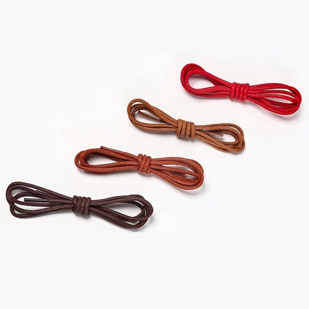 Premium Round Waxed Shoelaces for Oxford, Dress & Canvas Shoes - Durable Wax-Coated Unisex Shoe Laces - Perfect for Formal Wear, Sneakers & Everyday Fashion