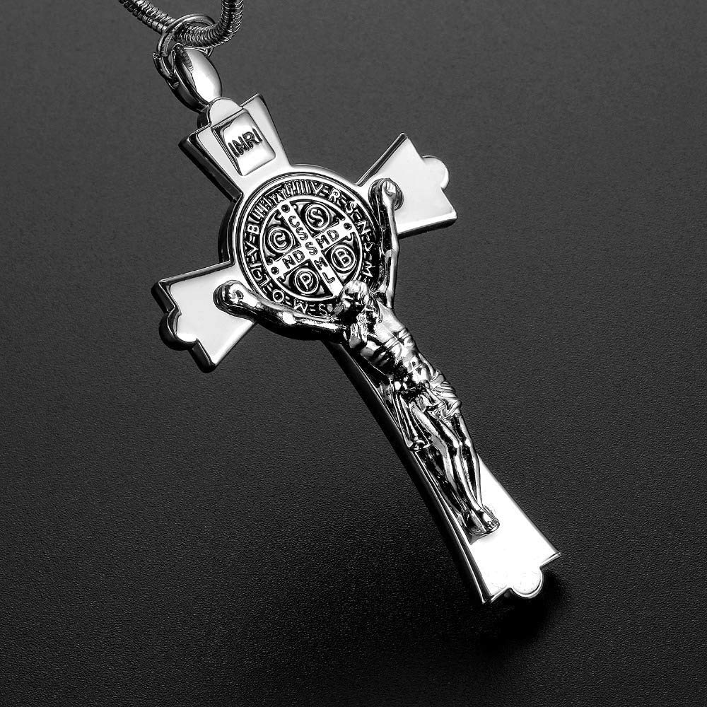 Metal & Crystal Diamond Cross Jesus Christian Car Rear View Mirror Pendant - Auto Styling Accessories for Car Decoration & Religious Inspiration While Driving