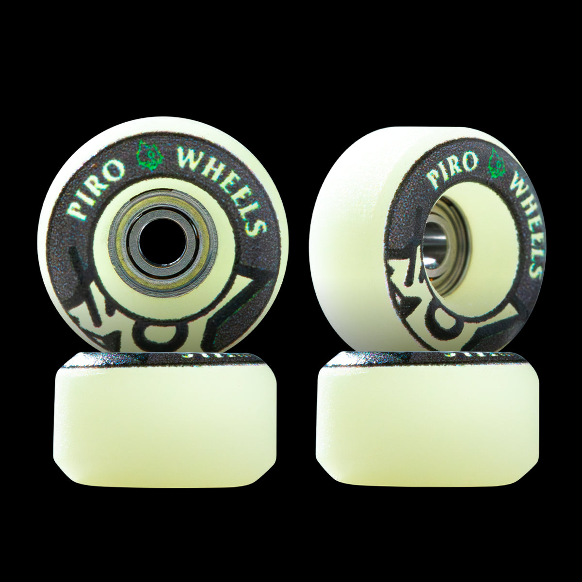 Piro Performance Graphic Fingerboard Wheels - Bone Head Design | High-Quality Skateboard Wheels for Fingerboarding | Perfect for Tricks, Stunts & Indoor Skateboarding Practice