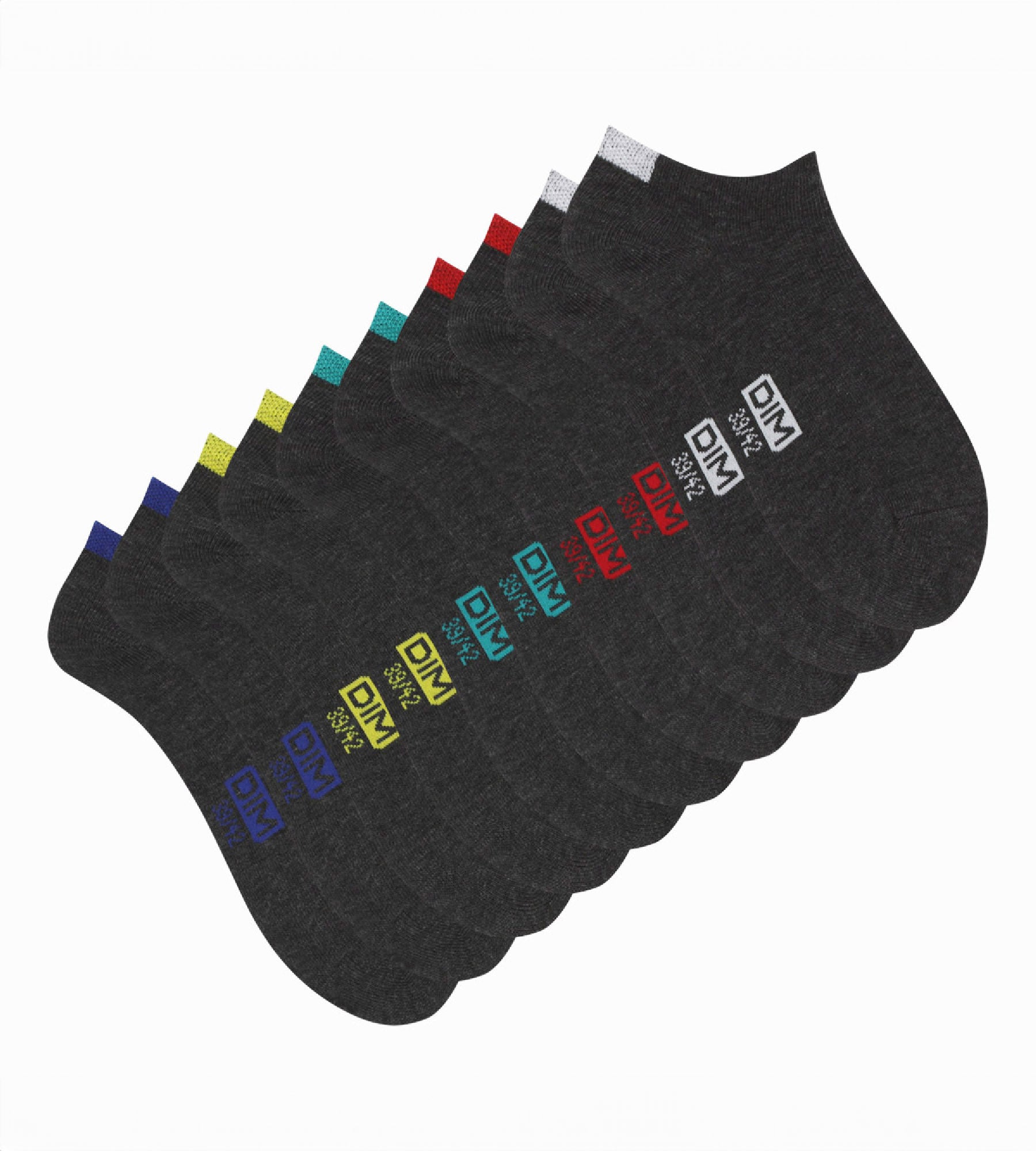 5 Pairs of Men's Cotton Socks Medium Gray - Breathable & Comfortable for Daily Wear, Sports & Casual Outfits - EcoDim