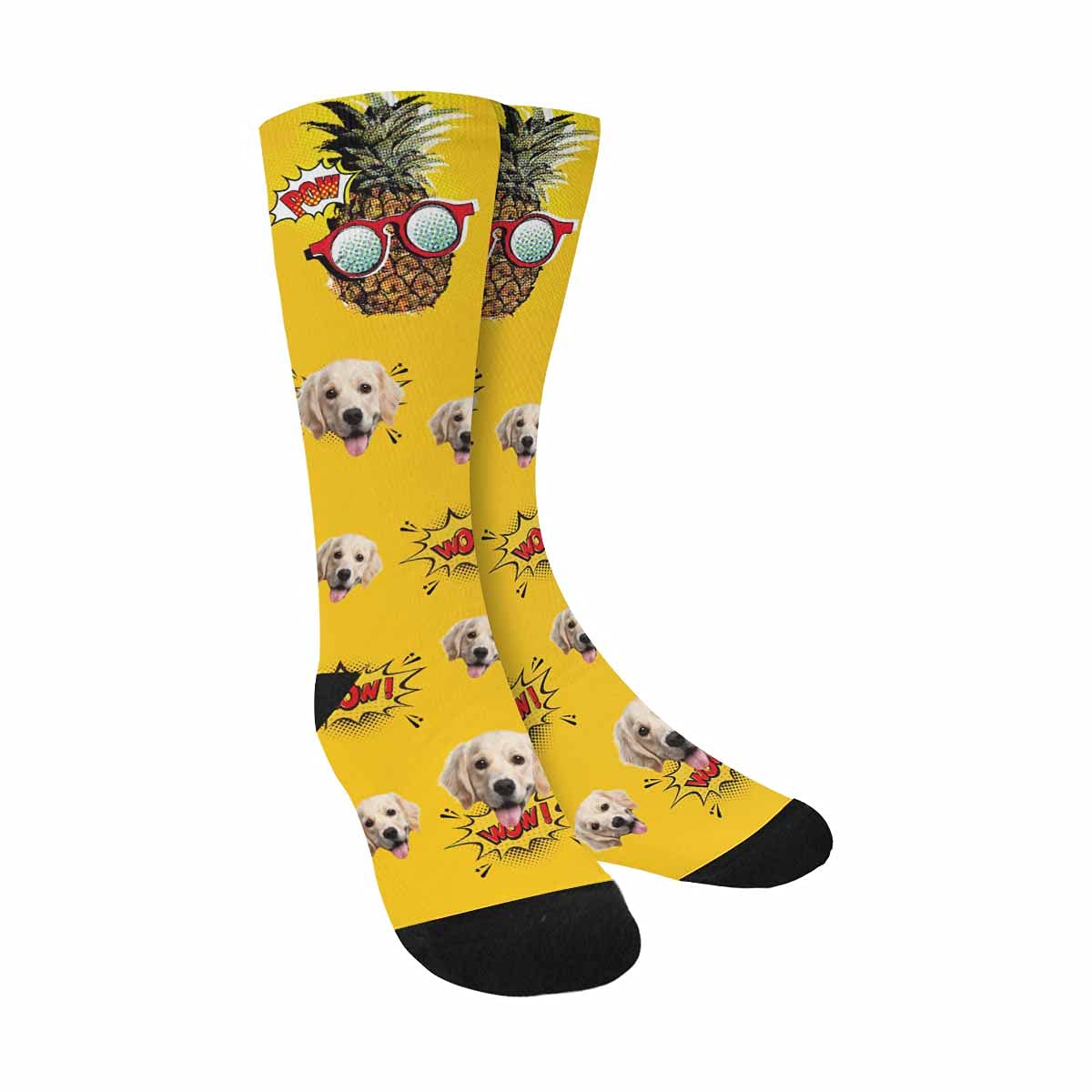 Custom Pop Art Socks with Faces - Personalized Unisex Crew Socks for Men & Women - Unique Birthday & Christmas Gifts - Perfect for Parties, Cosplay & Funny Outfits