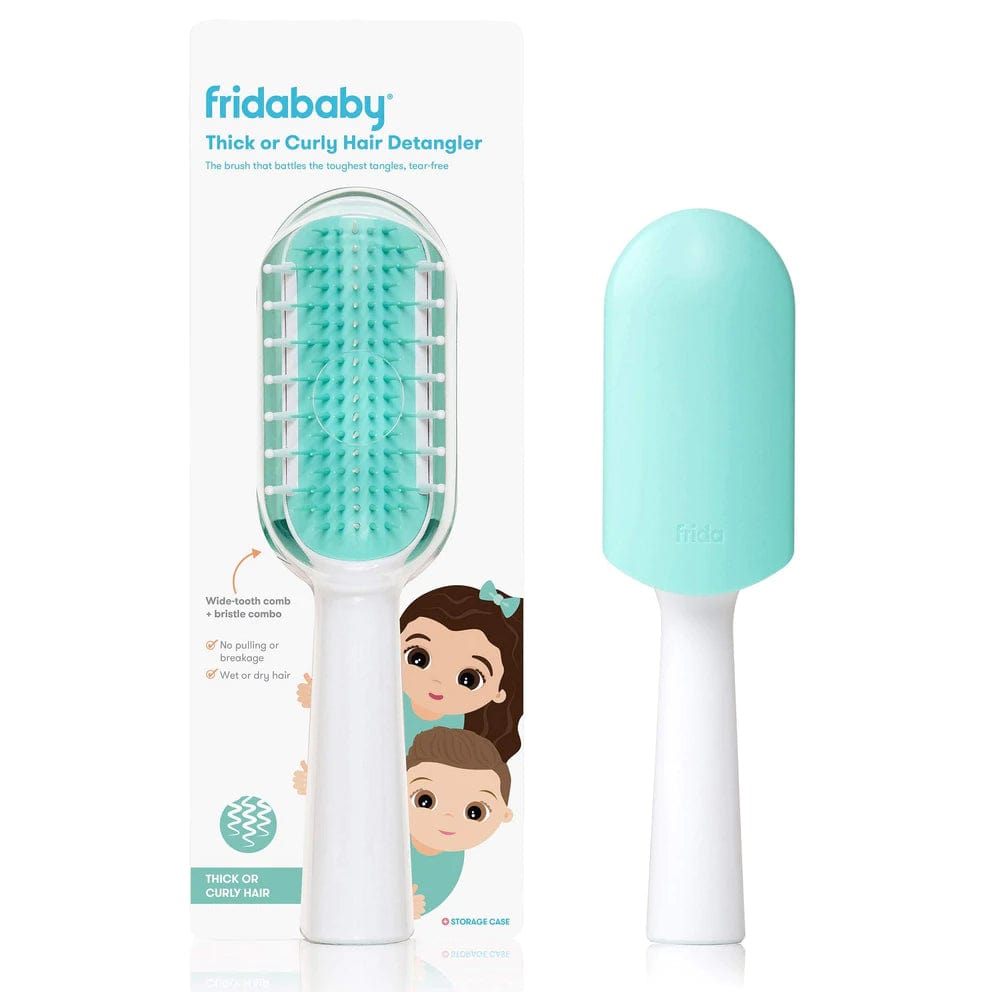 Fridababy Toddler Hair Detangler Brush for Thick & Curly Hair - Gentle Knot Remover for Kids - Perfect for Bath Time & Daily Hair Care