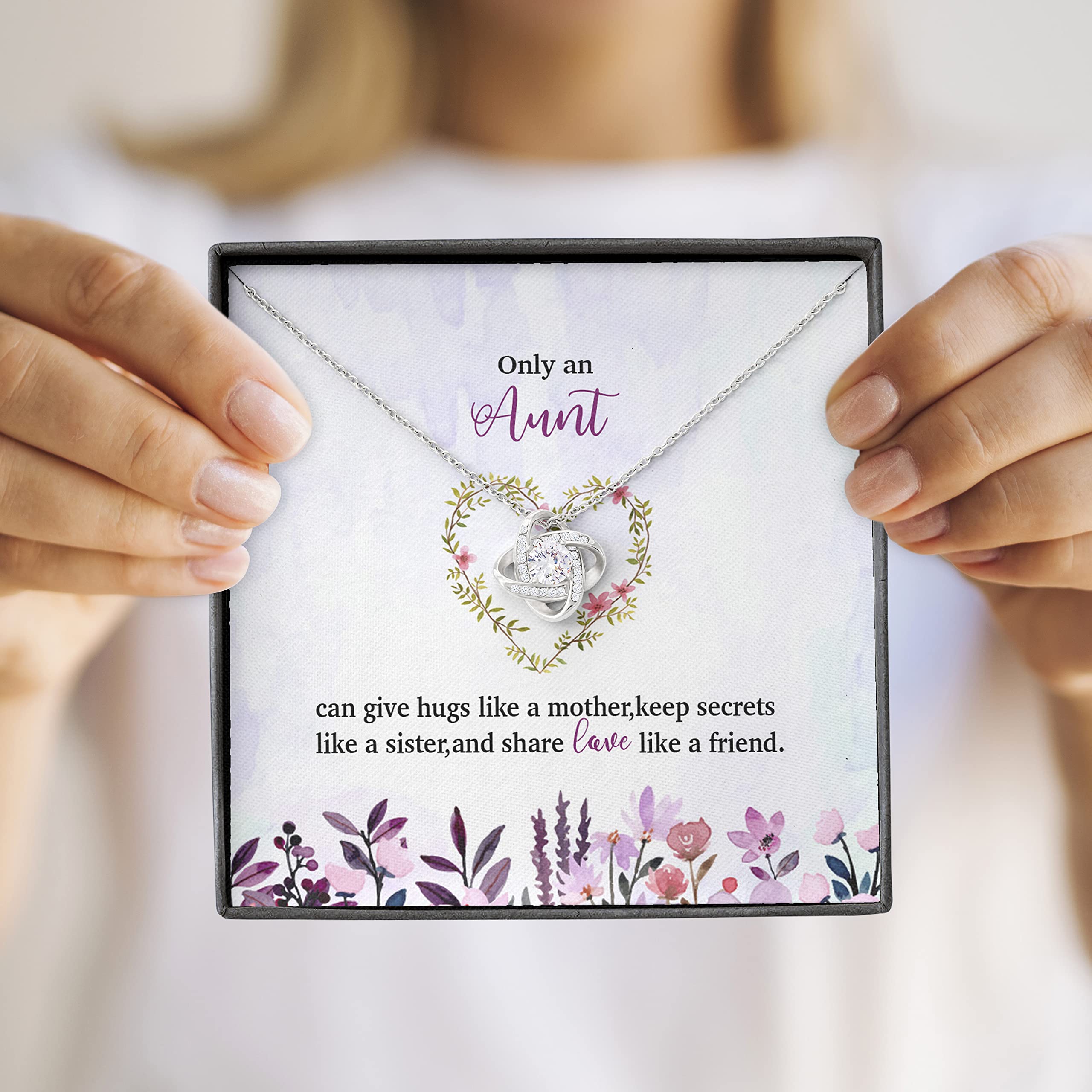 Larvincy Sterling Silver Aunt Necklace - Thoughtful Gift from Niece - Forever Love Jewelry for Birthday, Wedding, Christmas - Perfect for Special Occasions & Heartfelt Moments