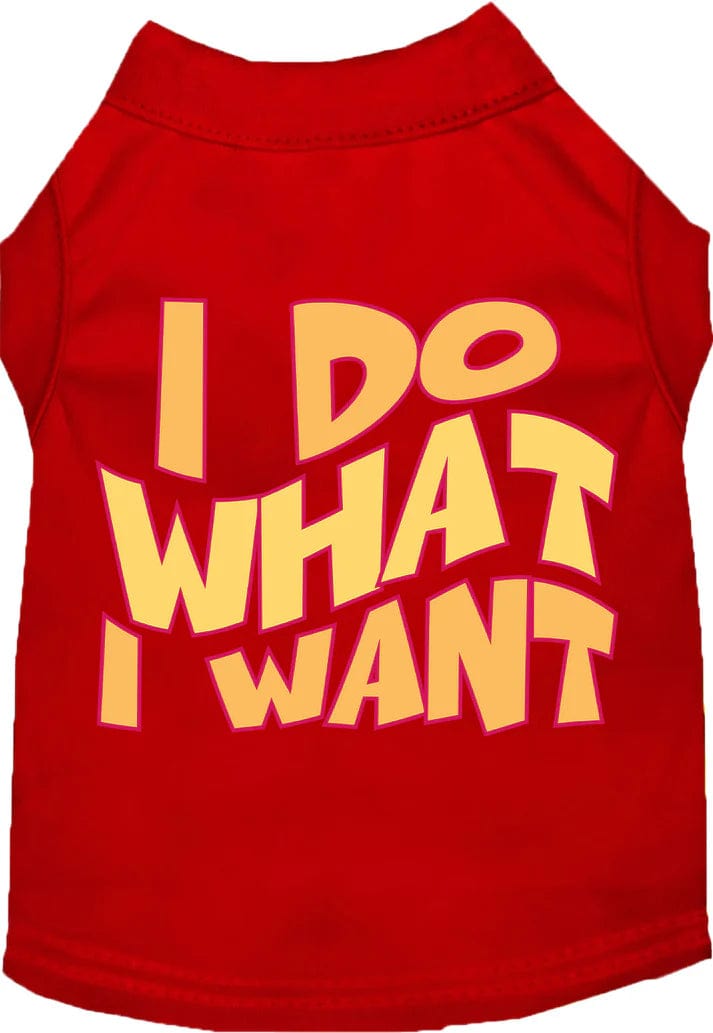 I Do What I Want Dog Shirt - Funny Pet Clothes for Small Medium Large Dogs - Perfect for Birthdays, Halloween & Dog Park Outfits