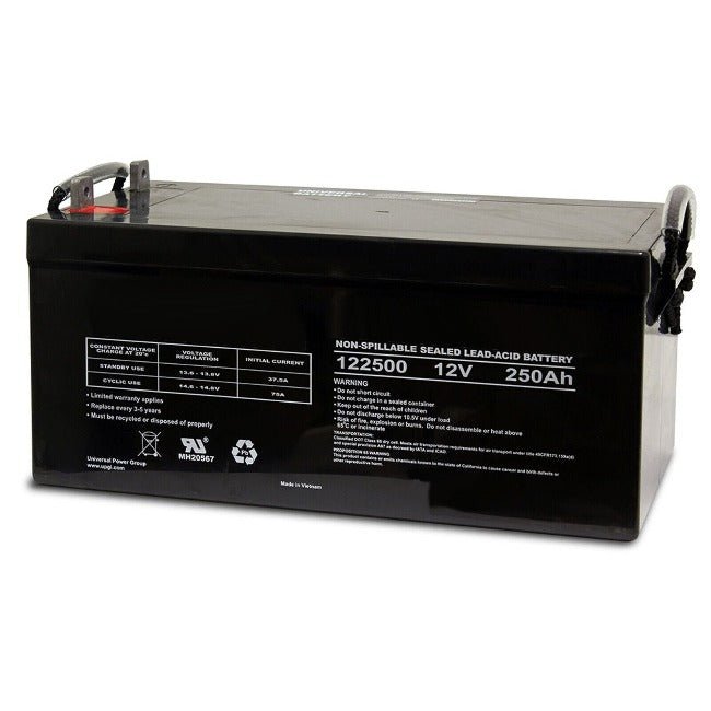 8D Battery 12V 250Ah Group SLA APX Maintenance Free Deep Cycle Battery for Solar Power, RV, Marine, and Off-Grid Applications