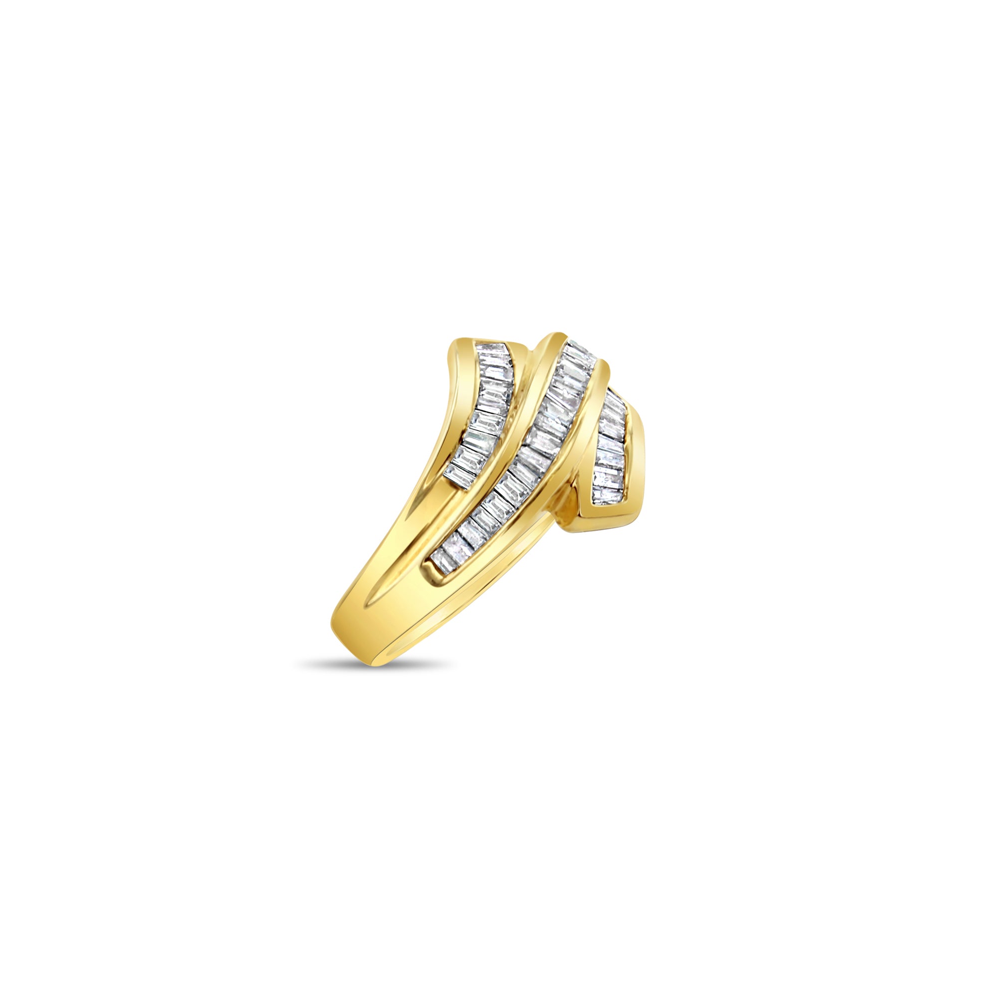 Elegant Baguette Ribbon Style Diamond Ring for Women – Perfect for Engagement, Wedding, Anniversary & Special Occasions