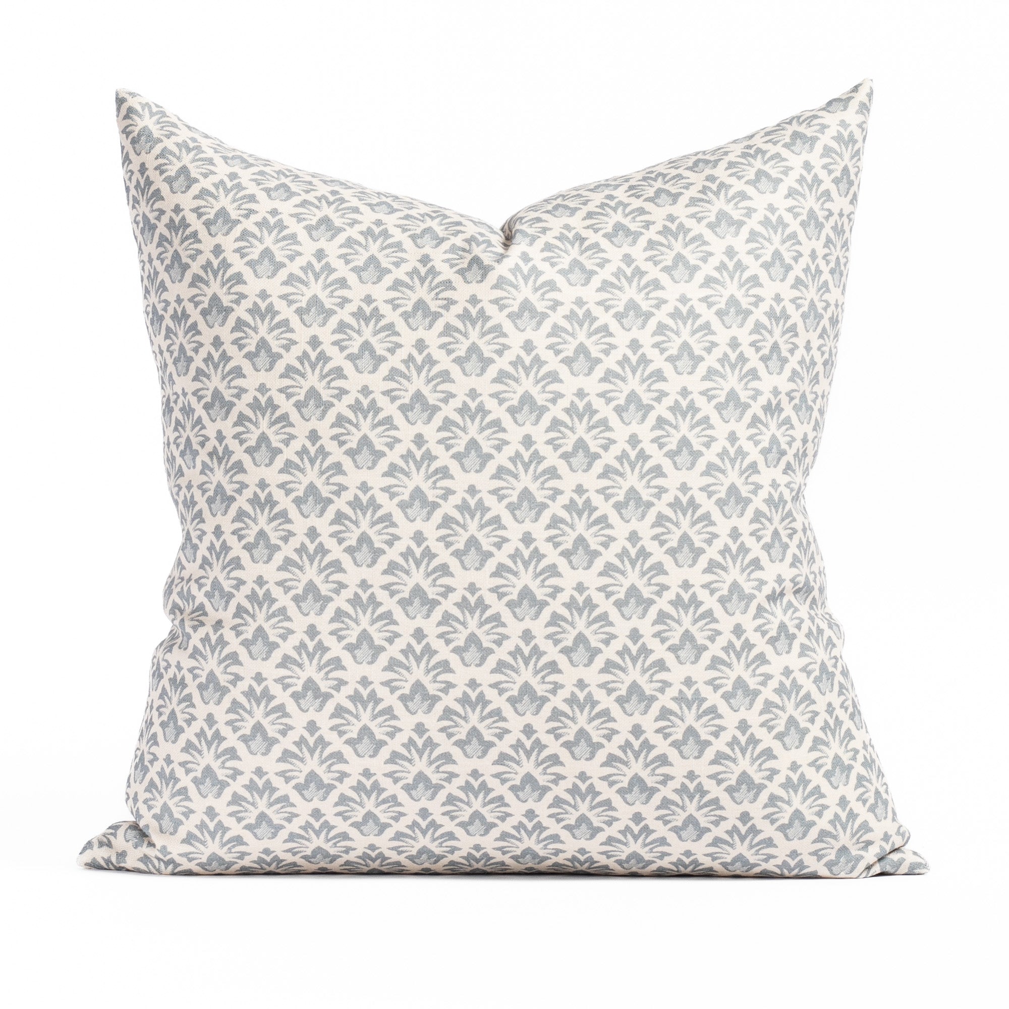 Calli 20x20 Decorative Throw Pillow Cover - Soft Cotton Linen Blend - Indigo Blue Cushion for Sofa, Bed & Home Decor - Perfect for Living Room, Bedroom & Dorm