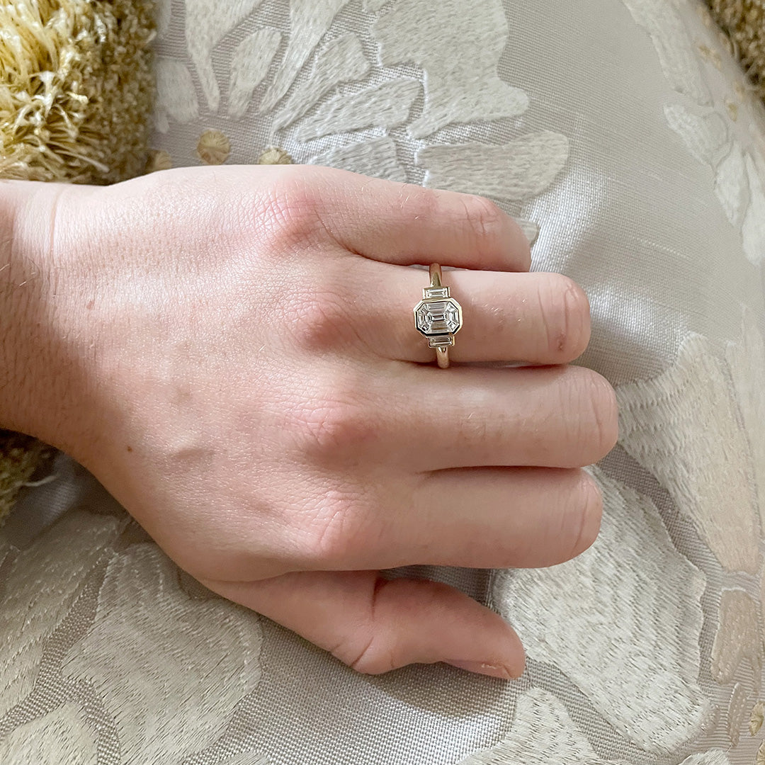 0.61ctw Emerald Cut Diamond Engagement Ring in 14K Yellow Gold - Perfect for Proposals, Anniversaries & Special Occasions