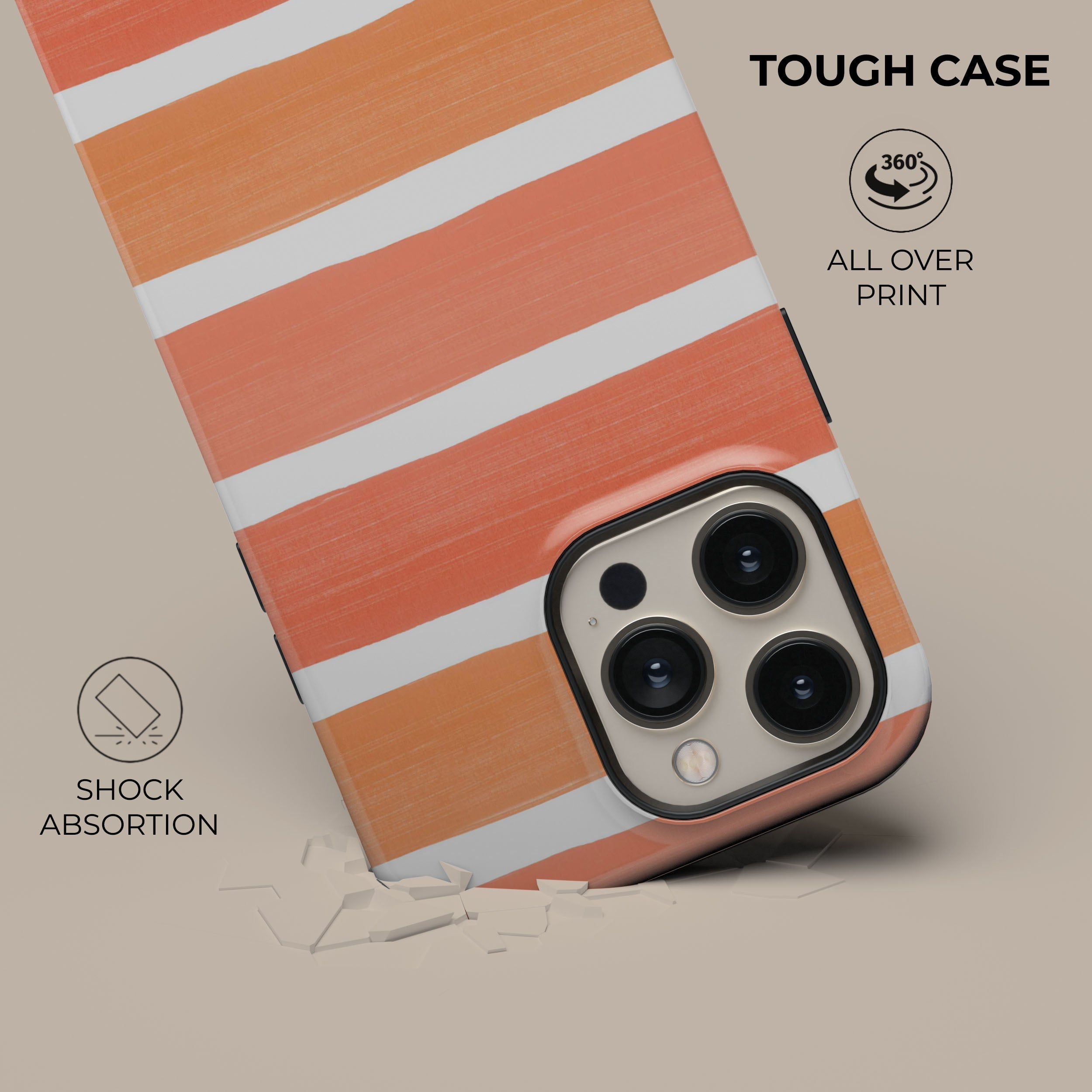Sunset Stripes Phone Case for iPhone & Samsung - Stylish Protective Cover with Grip - Perfect for Daily Use, Travel & Outdoor Activities