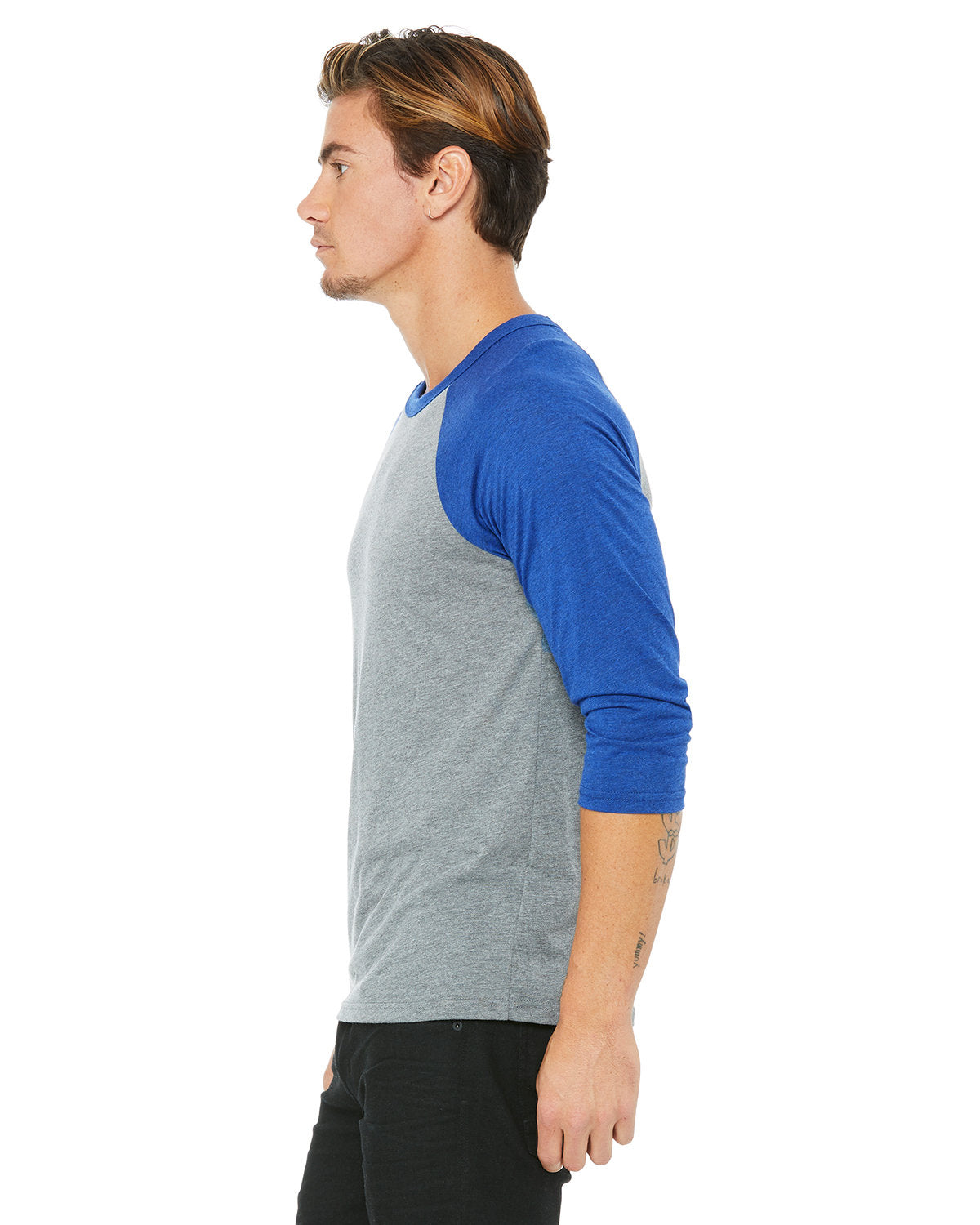 Bella + Canvas 3200 Unisex 3/4 Sleeve Baseball Tee - Soft Cotton Jersey T-Shirt for Men & Women - Perfect for Casual Wear, Sports & Team Uniforms
