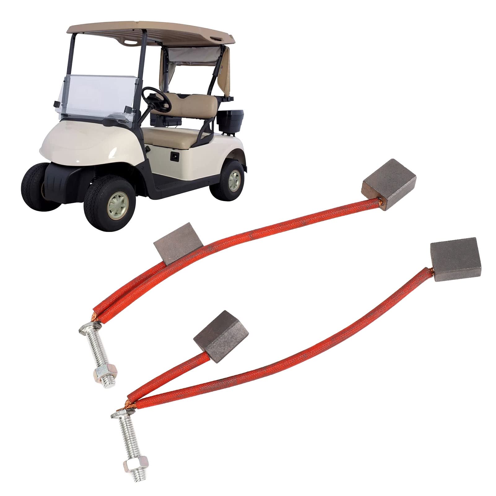 EZGO Club Car Golf Cart Motor Brush Set - OEM 103347301 Replacement Kit for Electric & Gasoline Models (2001 Precedent) - Perfect for Smooth Performance & Longevity on the Course