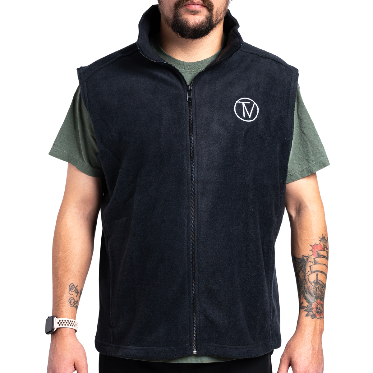 Men's TV Fleece Vest - Lightweight Warm Winter Jacket for Outdoor Activities & Casual Wear