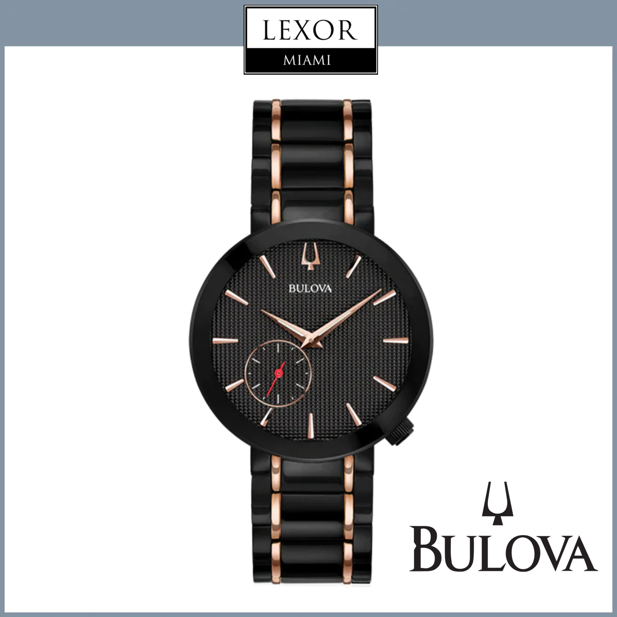 Bulova 98L240 Latin GRAMMY® Black Stainless Steel Women's Watch - Elegant Timepiece for Formal Events, Gifts & Special Occasions