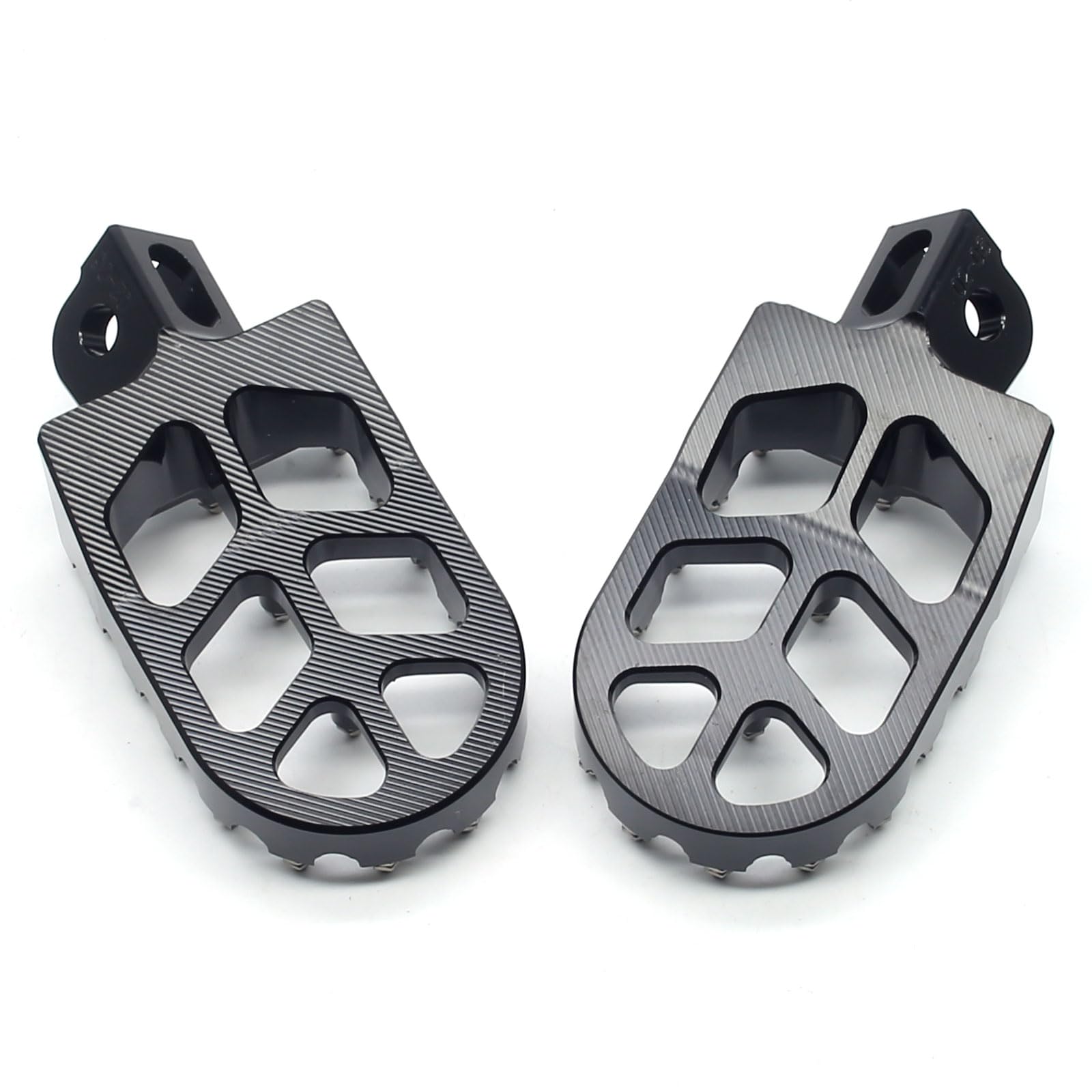 MZS CNC Black Motorcycle Foot Pegs - Front Motocross Footrest Pedal for Honda GROM (2014-2025), Monkey (2019-2025), Dax 125 (2025) | Durable MX Riding Accessories for Off-Road Adventures & Urban Commuting