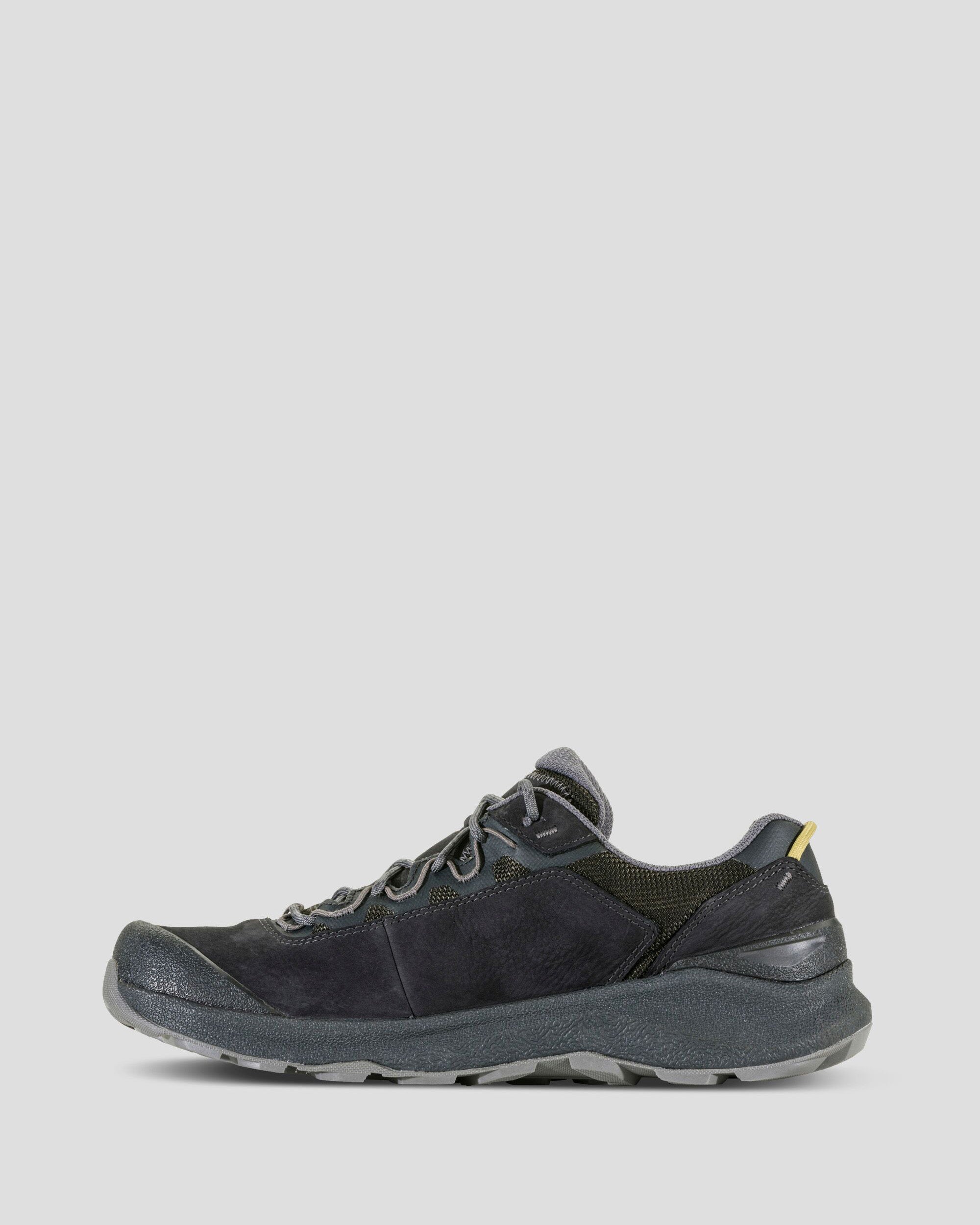 Oboz Men's Cottonwood Low Waterproof Hiking Shoes - Black Sea | Lightweight Trail Shoes for Outdoor Adventures & Backpacking