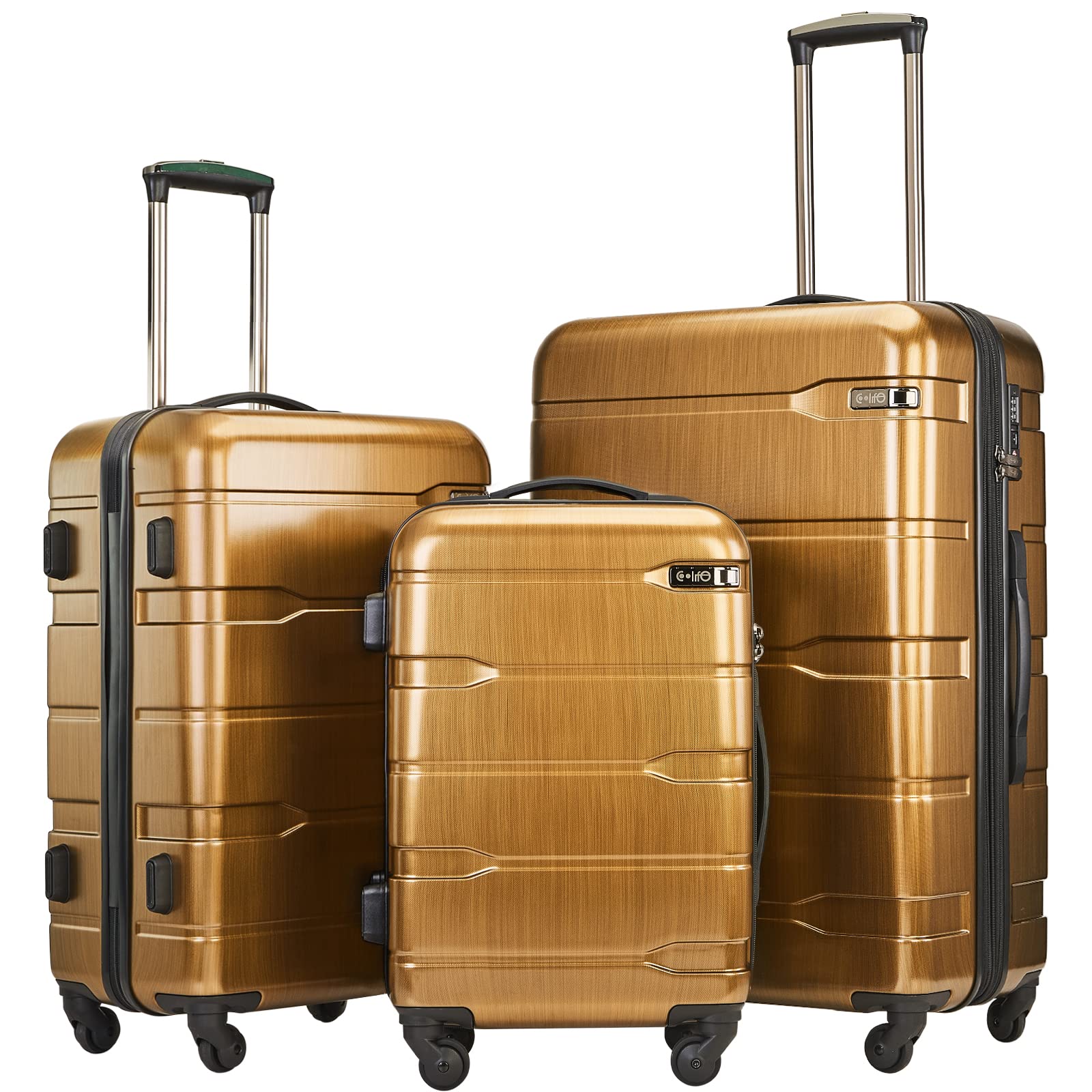 Coolife Expandable 3-Piece Luggage Set - 20