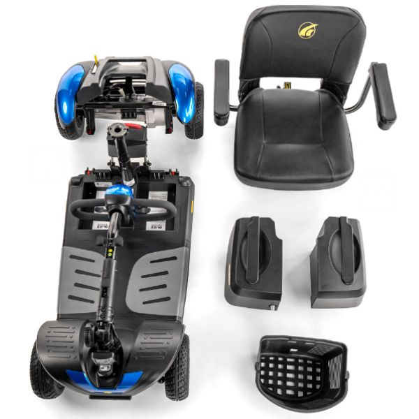 Golden Technologies Buzzaround EX 4 Wheel Mobility Scooter - Lightweight & Foldable Electric Scooter for Adults & Seniors - Ideal for Indoor/Outdoor Use, Shopping Malls & Travel
