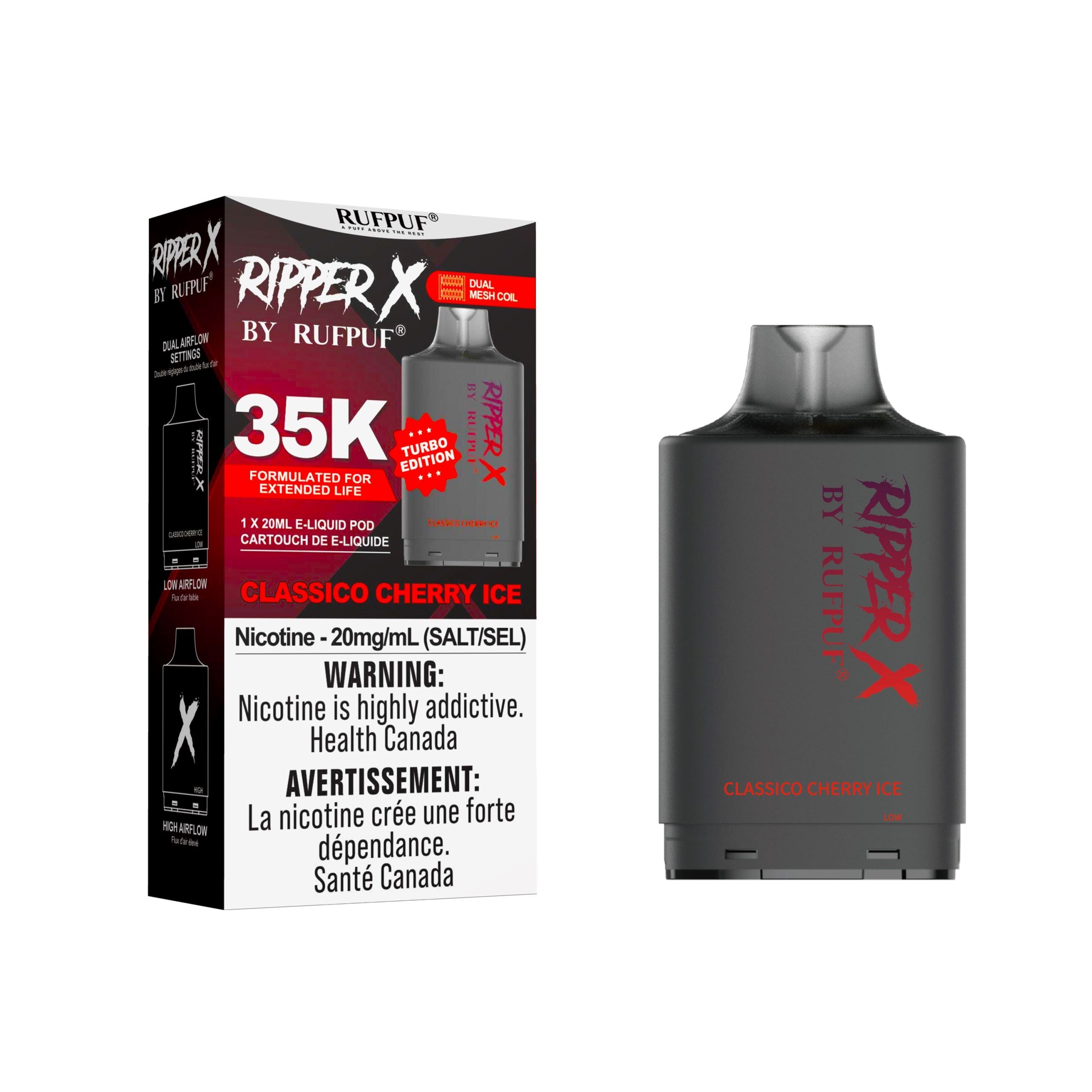Classico Cherry Ice Ripper X 35k - Premium Vape Pen for Smooth & Flavorful Hits - Perfect for On-The-Go Vaping & Relaxation