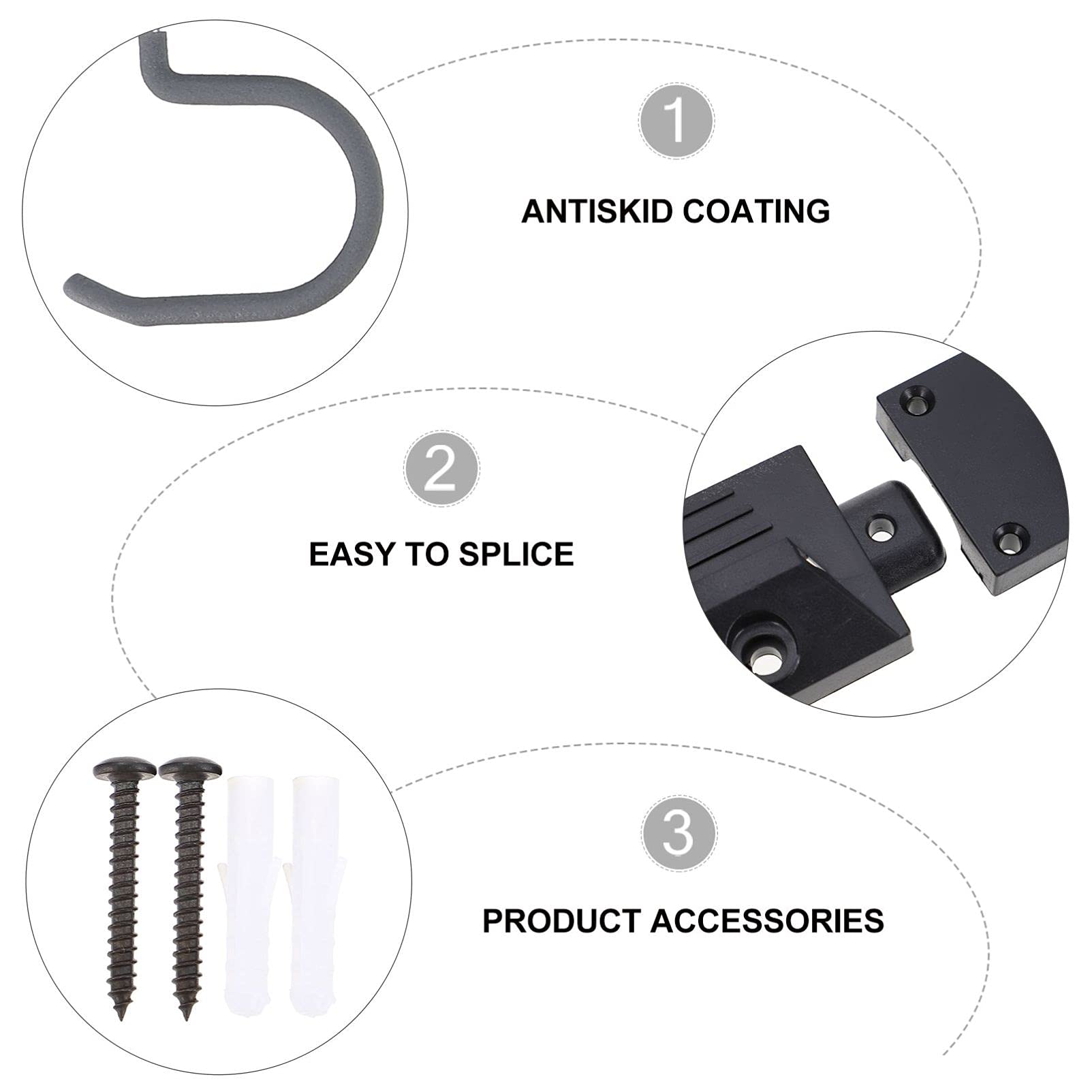 Wall Mounted Heavy Duty Tool Organizer - Hemoton 1 Set Plastic Hanging Strip for Garage, Workshop & Garden Storage | Multi-Tool Hanger, Shelf & Closet Organizer for DIY & Professional Use