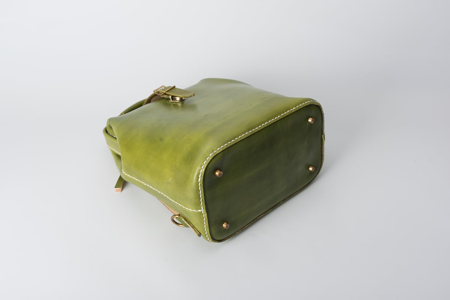 Premium Leather Doctor Bag Backpack for Women & Men - Hand Stitched Large Rucksack in Olive Green | Perfect for Work, Travel & Everyday Use