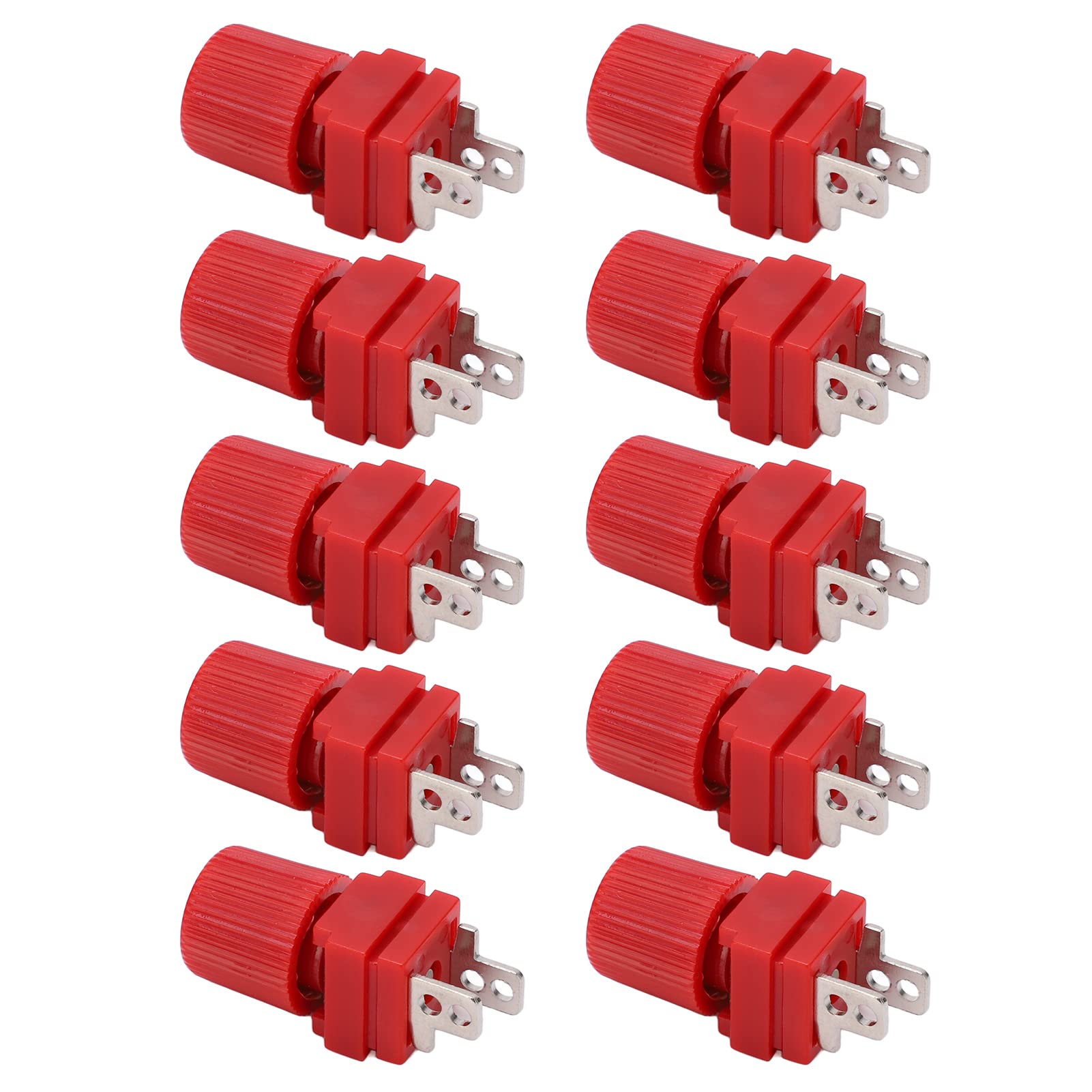 M4 Inverter Power Terminal Block - Easy Installation for Industrial & Electronic Equipment (Red) - Perfect for Power Distribution in Control Panels and Electrical Systems