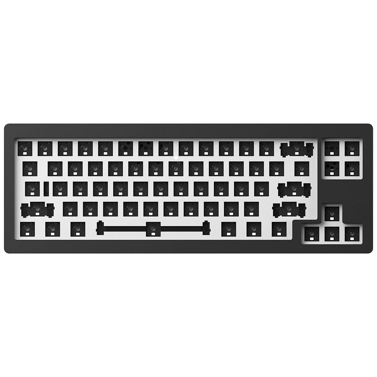 Akko Monsgeek M7 Black 65% Compact RGB Hot-Swappable Barebone Mechanical Keyboard for Gaming, Typing & Office Work - DIY Custom Keyboard Kit for PC/Mac Users