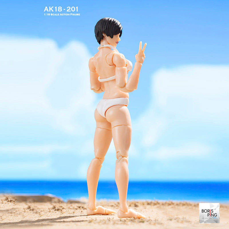Boris Ping Toys AK18 Series 1/18 Scale Agent Wang & Avina Action Figure - Wave 2 Collectible Model for Display, Photography, and Role-Playing Scenes