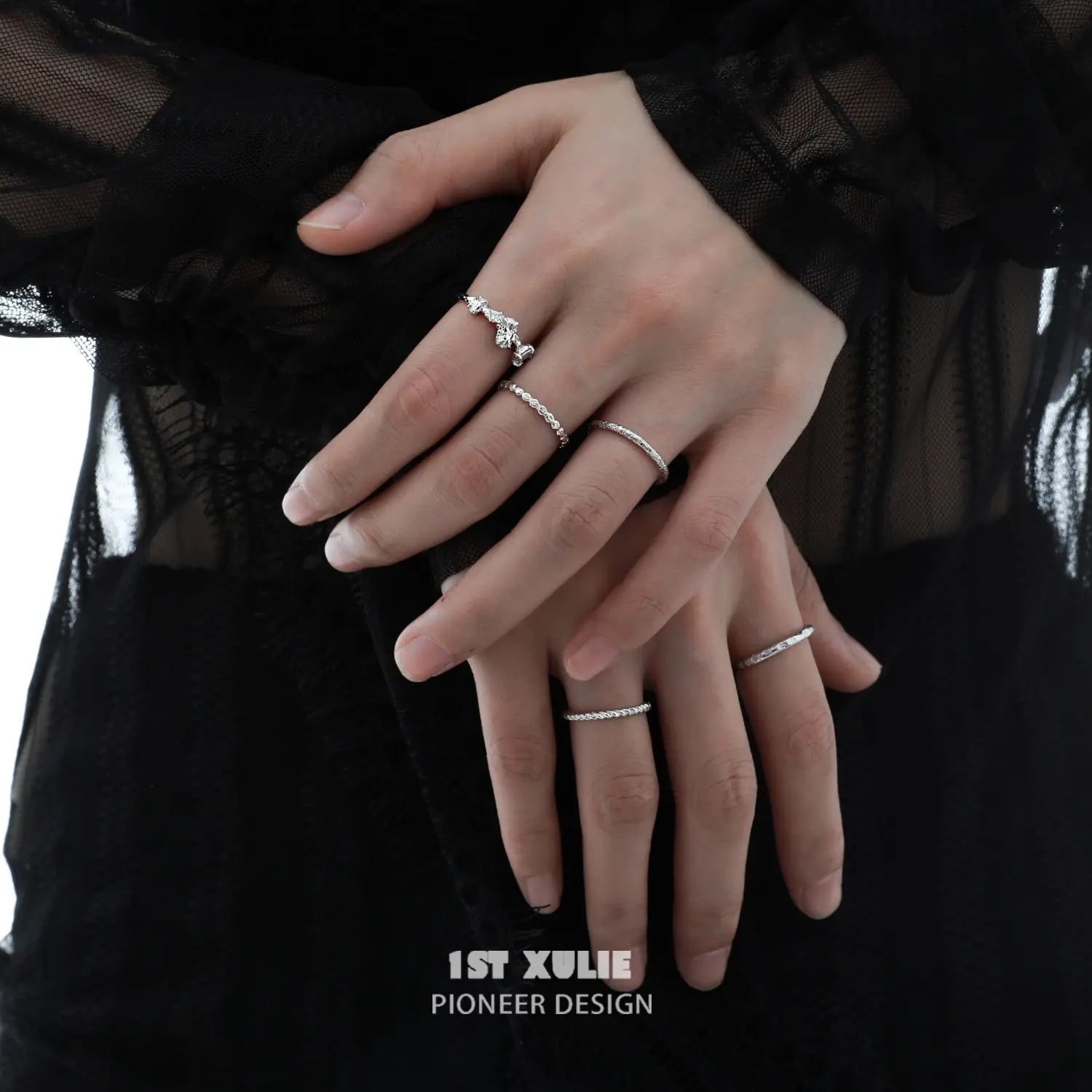 925 Sterling Silver Zircon Geometric Ring for Women - Elegant Polygon Design Wedding, Engagement & Everyday Jewelry Gift
