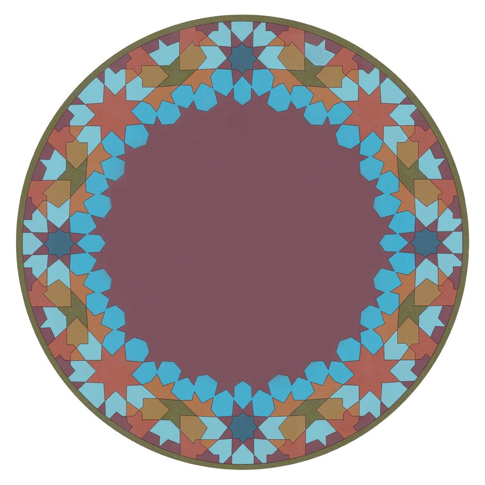 Images d’ Orient Moucharabieh 2-Piece 13” Decorative Serving Plates Set – PVC, Washable, Heat-Resistant for Home Decor, Party Serving & Middle Eastern Dining