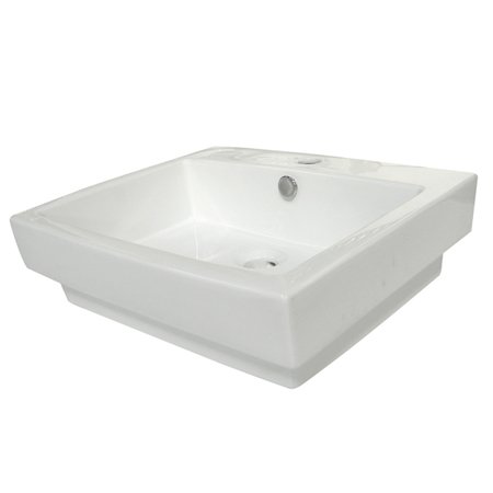 Modern White Ceramic Wash Basin for Bathroom Sink - Elegant Vanity Sink with Overflow Drain, Perfect for Home, Hotel, and Commercial Use