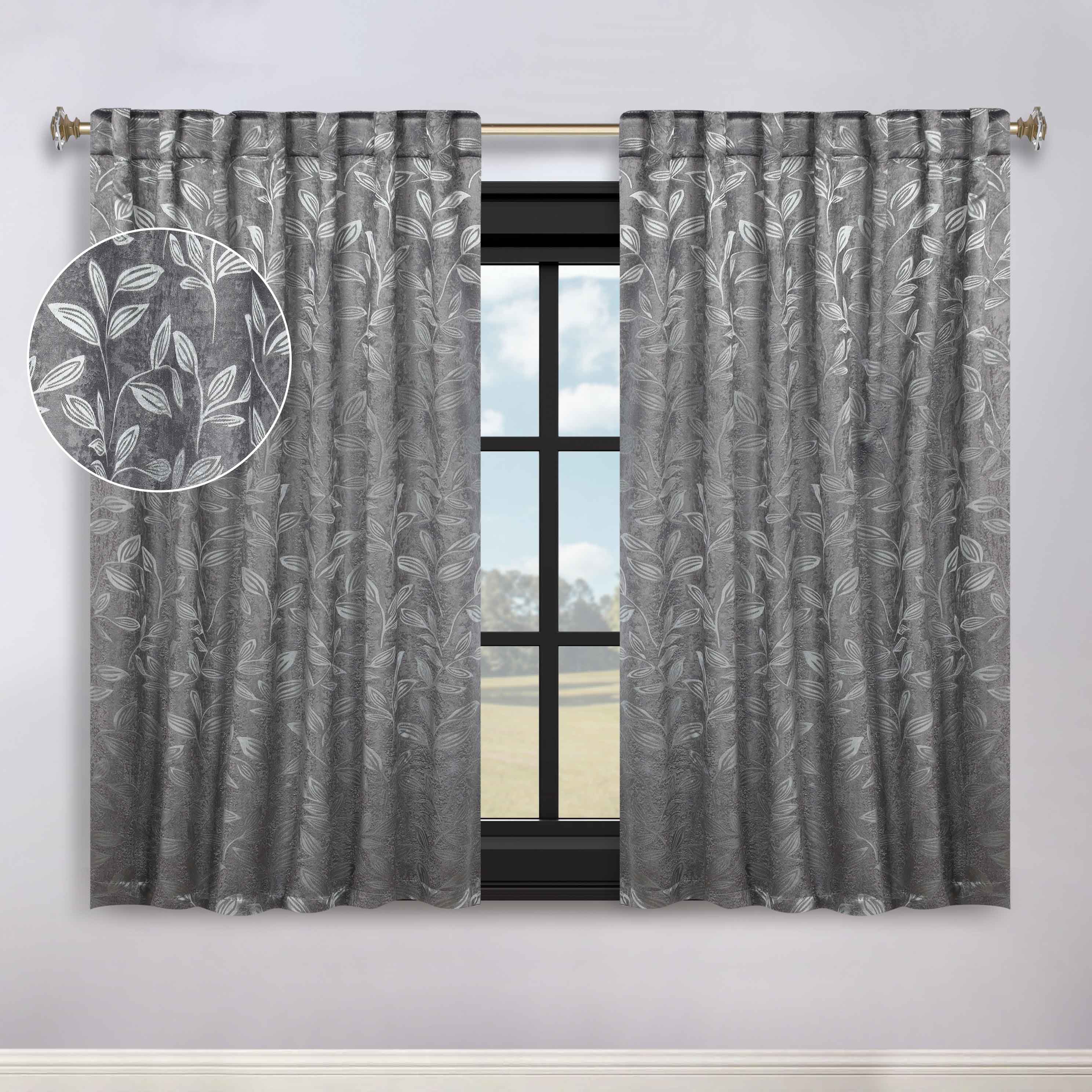 Premium Blackout Curtains for Bedroom - Super Soft Thermal Insulated Room Darkening Drapes with Back Tab Design (Set of 2 Panels) - Perfect for Nursery, Home Theater & Shift Workers