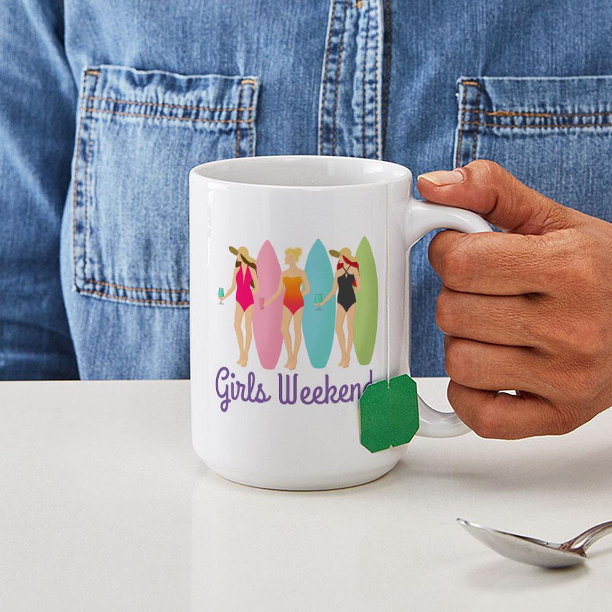 Girls Weekend 15 oz (444 ml) Ceramic Coffee Mug - Perfect for Bachelorette Parties, Bridal Showers & Girls Night Out - Funny Gift for Best Friends