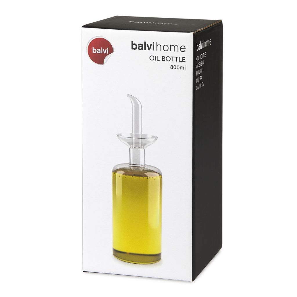 800ml Glass Oil Bottle with Anti-Drip Spout - Premium Kitchen Oil Dispenser for Cooking, Salad Dressing & Baking - Perfect for Olive Oil, Vinegar & Liquid Storage