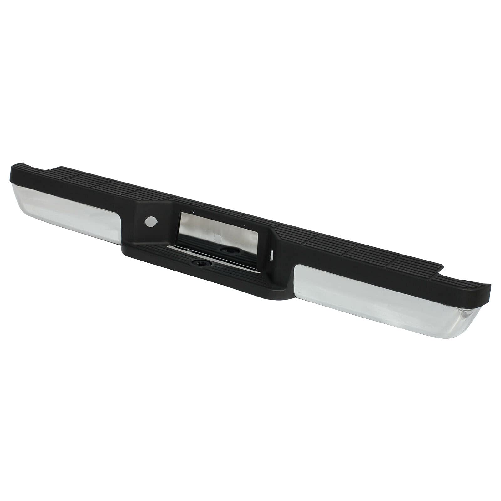 Chrome Rear Step Bumper for 1993-2011 Ford Ranger Fleetside Pickup Truck - Heavy Duty Replacement Part for Off-Roading & Towing