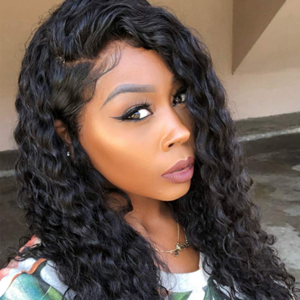WAPBENG 24 Inch Long Curly Synthetic Lace Front Wig for Women - Fashionable Cosplay Wig with Bangs, Heat Resistant & Natural Look (Perfect for Halloween, Parties & Daily Styling)