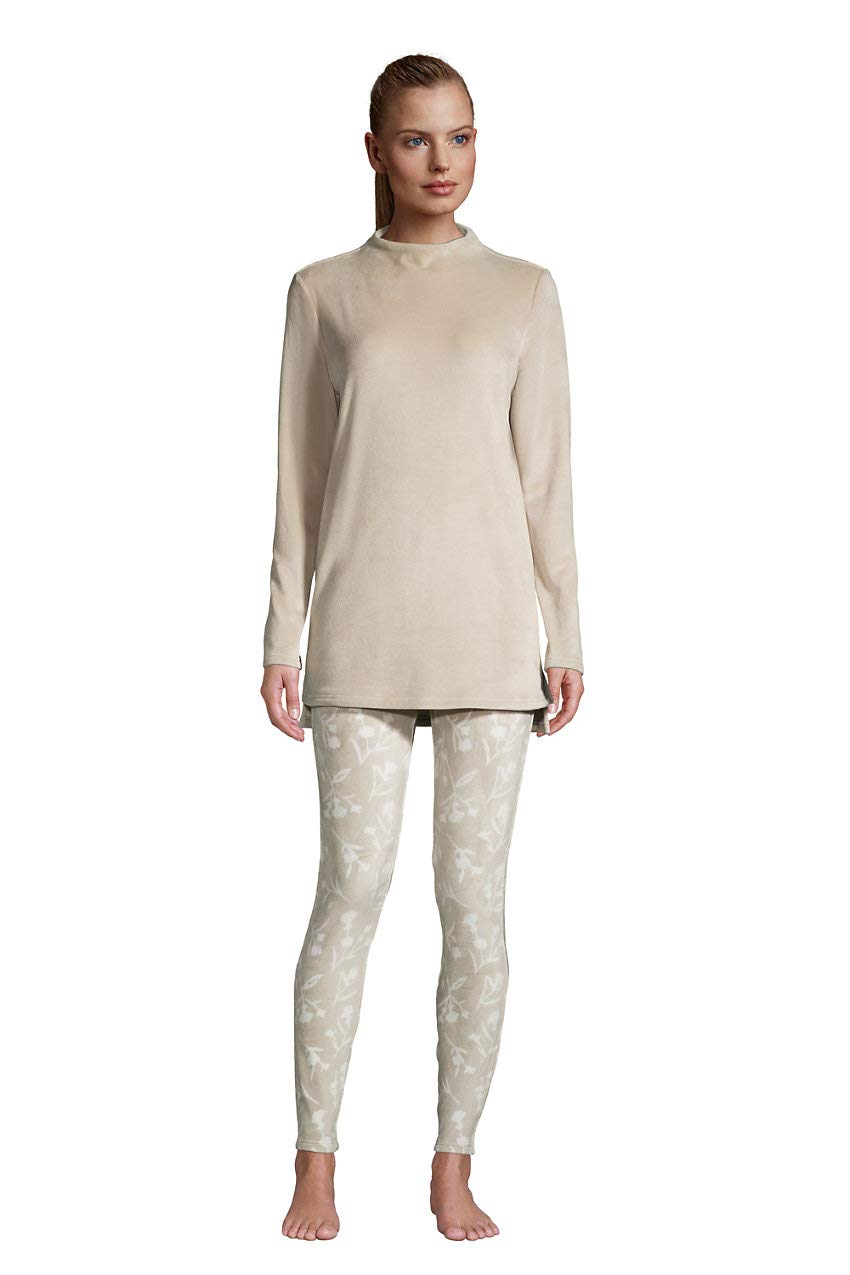 Lands' End Women's Soft Flannel Pajama Set - Long Sleeve Top & Printed Pants for Cozy Sleepwear | Perfect for Winter Nights, Lounging at Home & Gift Giving