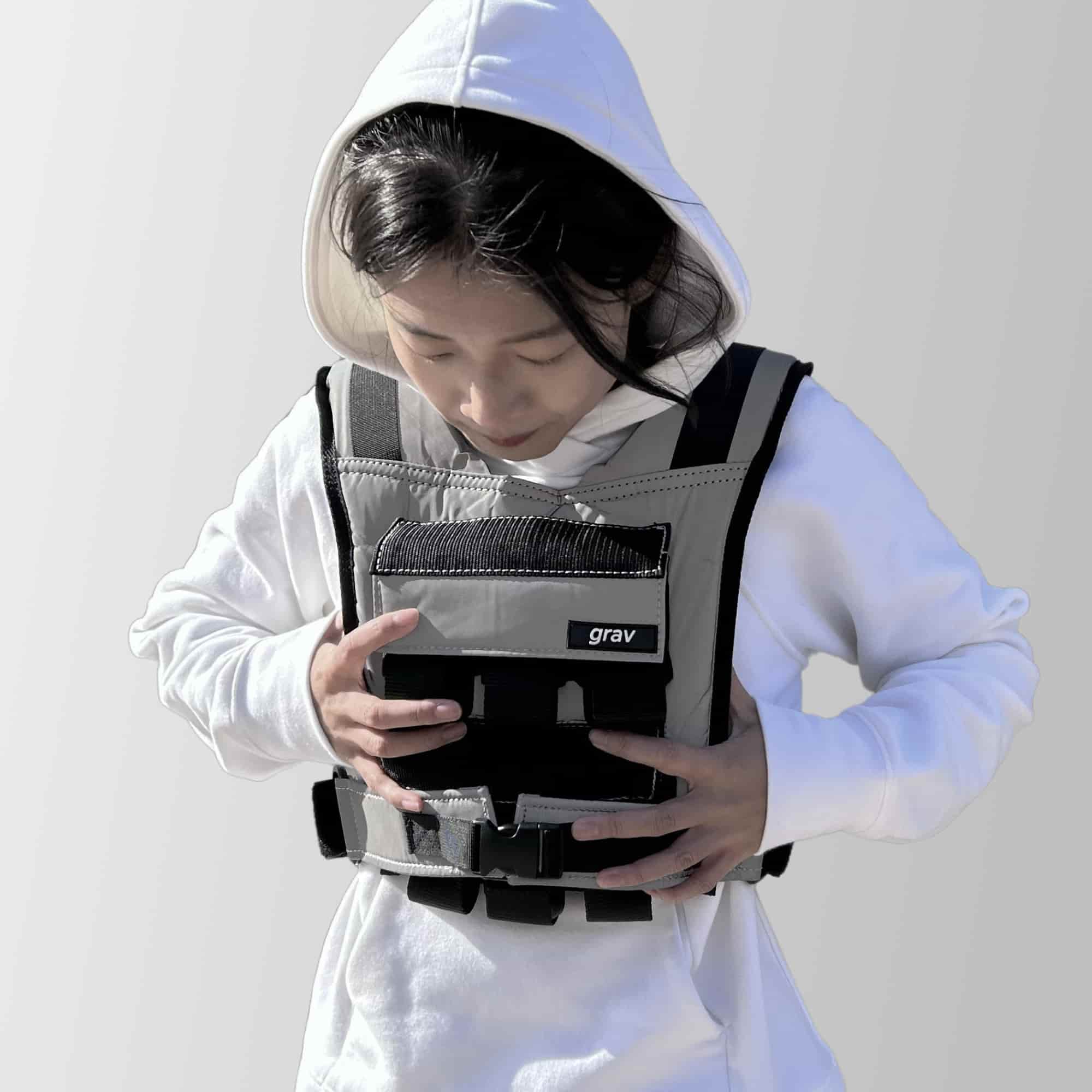 28lb Weighted Vest for Men & Women - Adjustable Reflective Grey Grav Weight Vest for CrossFit, Running & Strength Training