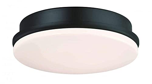Fanimation Kute Ceiling Fan with LED Light Kit - Black Finish | Modern Energy Efficient Cooling for Bedroom, Living Room & Office