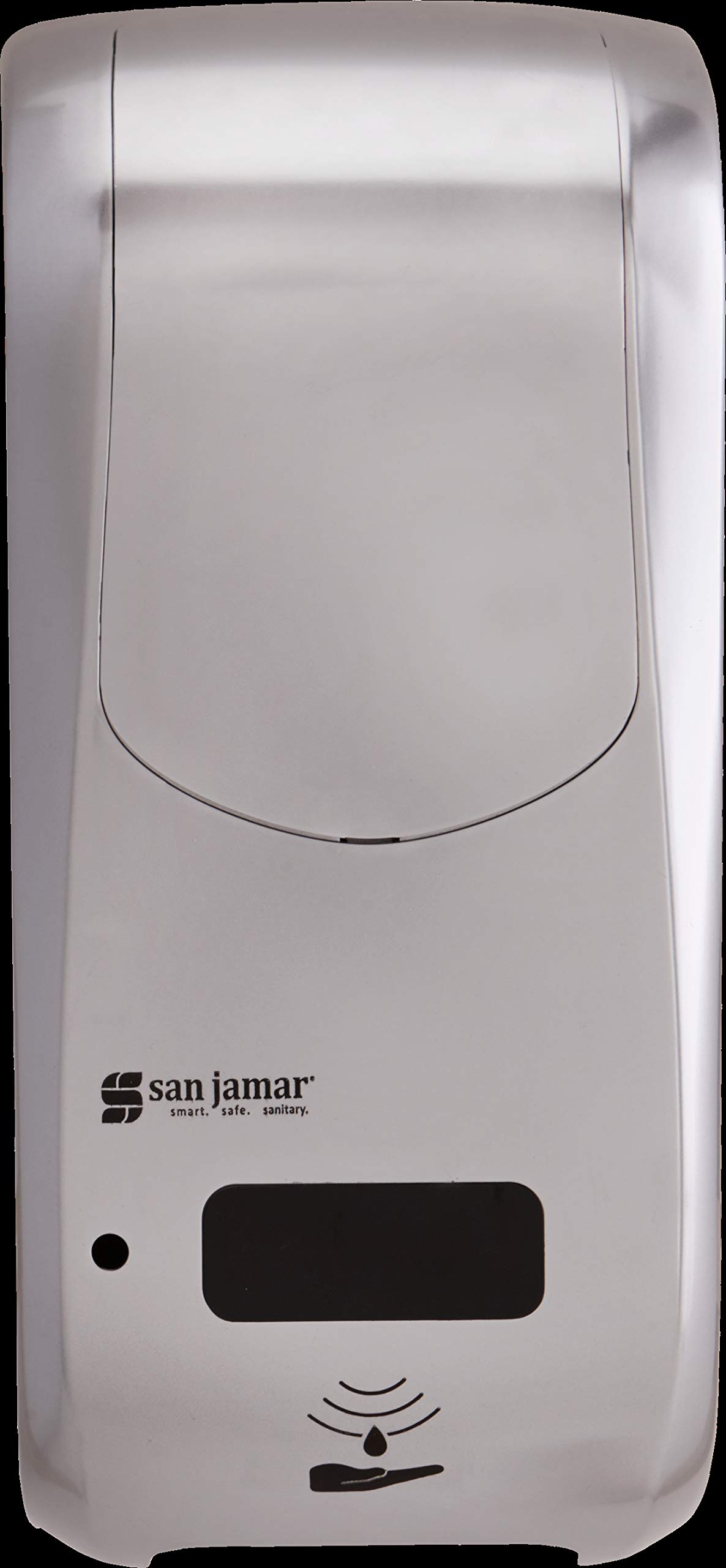 San Jamar Classic Rely Hybrid Electronic Soap Dispenser - 900ml Touchless Hand Sanitizer & Lotion Dispenser for Bathroom, Kitchen, Restaurant - Stainless Steel Look Plastic Dispenser - Ideal for Home, Office, and Commercial Use
