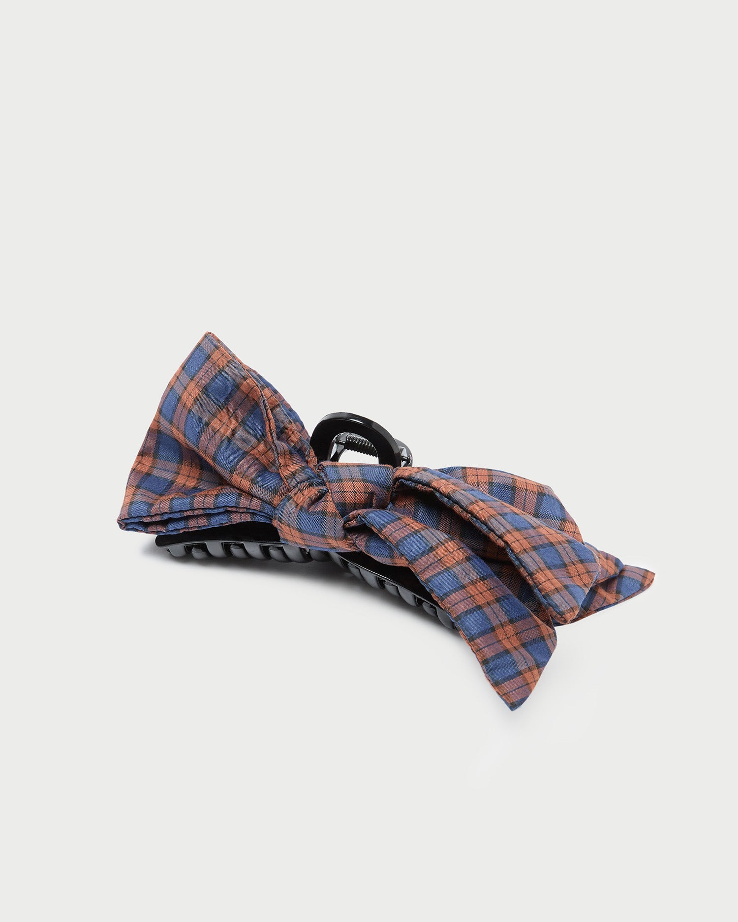 Anika Navy/Rust Bow Claw Clip Hair Accessory for Women - Perfect for Ponytails, Buns & Half-Up Styles - Elegant Hair Clips for Everyday Wear & Special Occasions