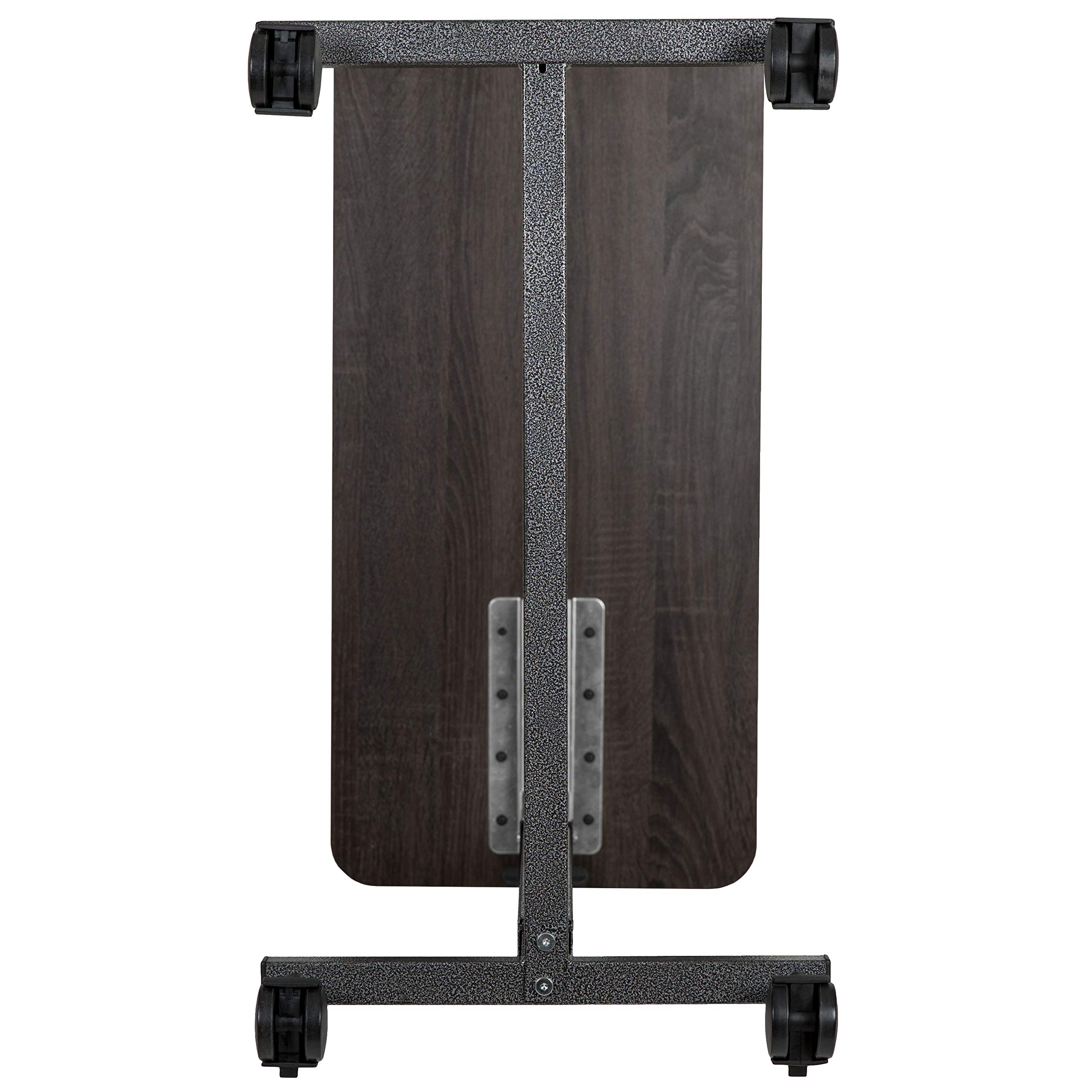 Adjustable Overbed Table with Wheels - Rolling Bedside Table for Home & Hospital Use - Perfect for Eating, Working, or Reading in Bed - EMMA + OLIVER