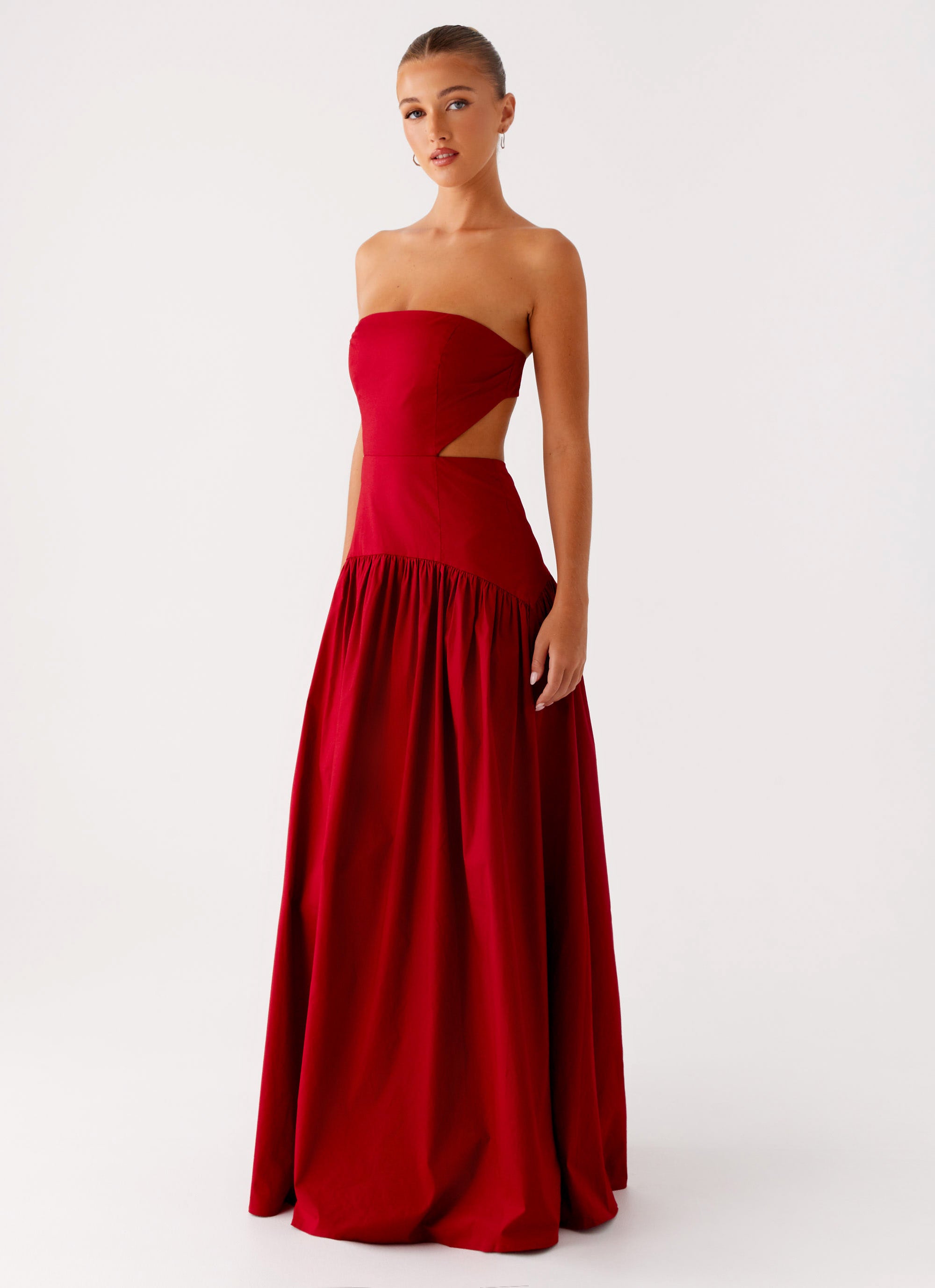 Aamari Maxi Dress for Women - Flowy Long Summer Dress in Red - Perfect for Beach, Vacation, and Casual Outings