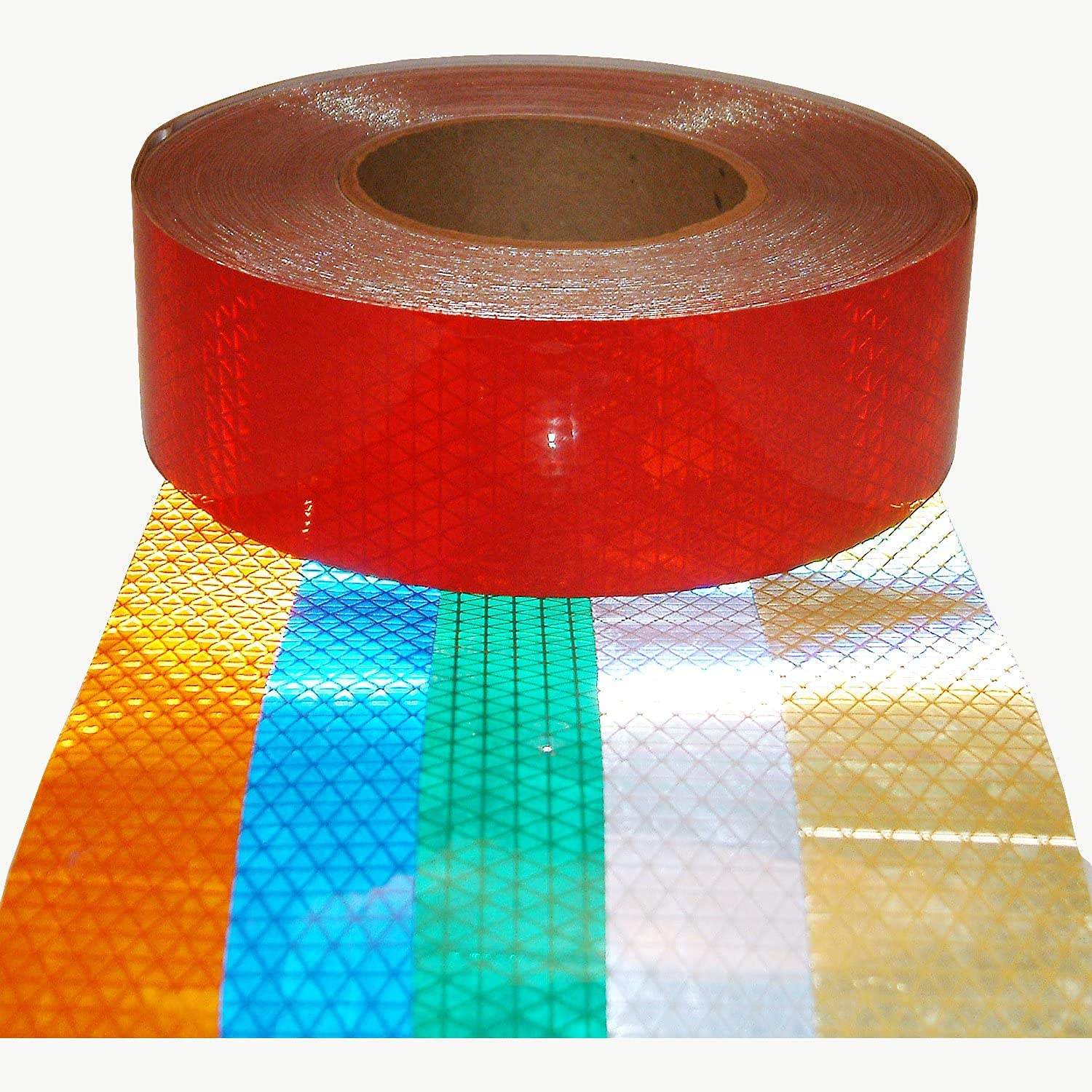 Oralite V92-DB-COLORS High Visibility Reflective Tape - 4 Inch x 50 Yards Silver White | DOT Compliant Microprismatic Conspicuity Tape for Trucks, Trailers & Safety Gear