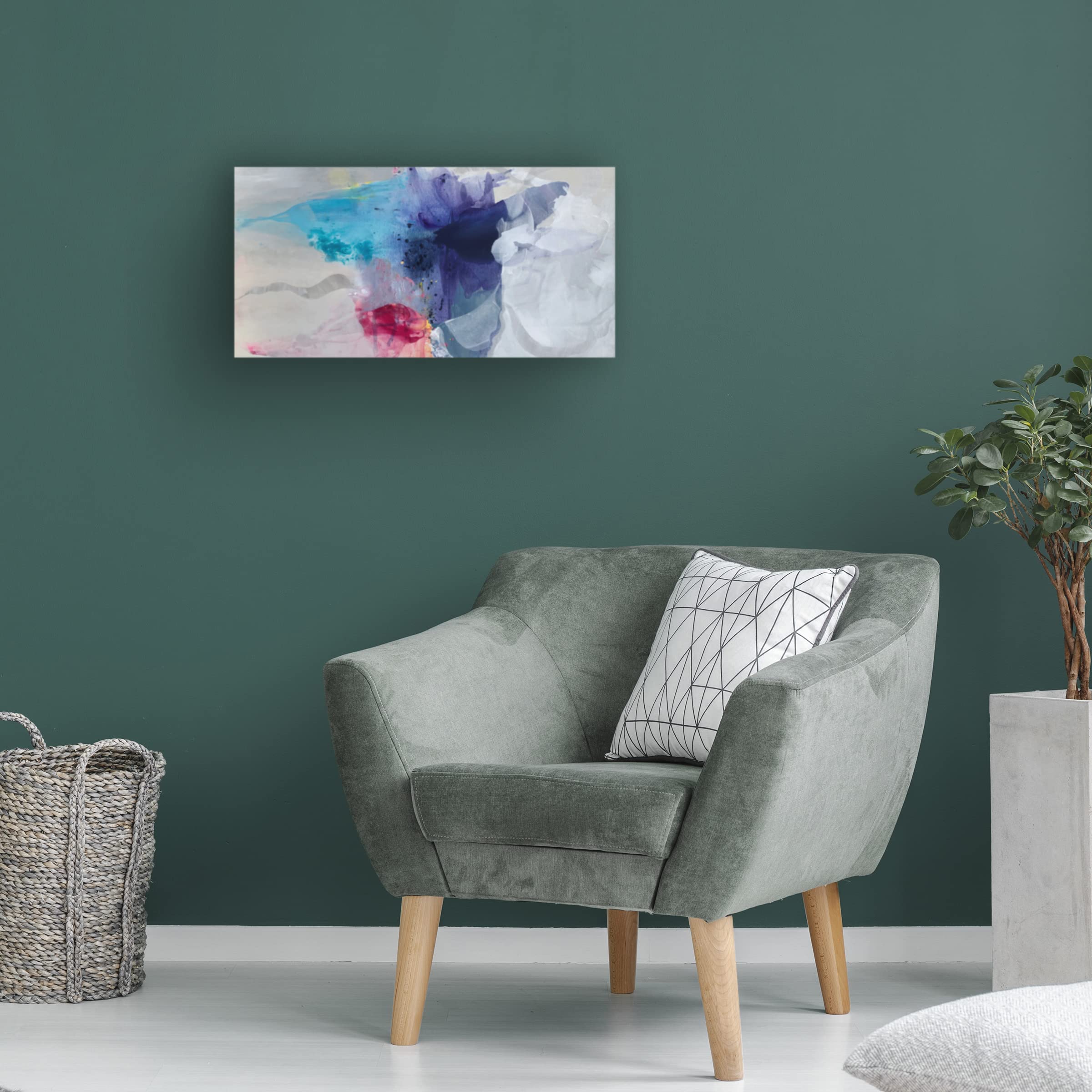 Trademark Fine Art 'Even Fire Needs Air' Canvas Wall Art by Lina Alattar - Modern Abstract Painting for Living Room, Bedroom & Office Decor