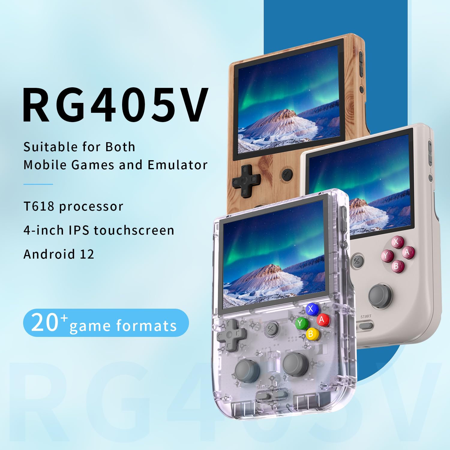 RG405V Retro Handheld Game Console - Unisoc Tiger T618, Android 12, 4.0