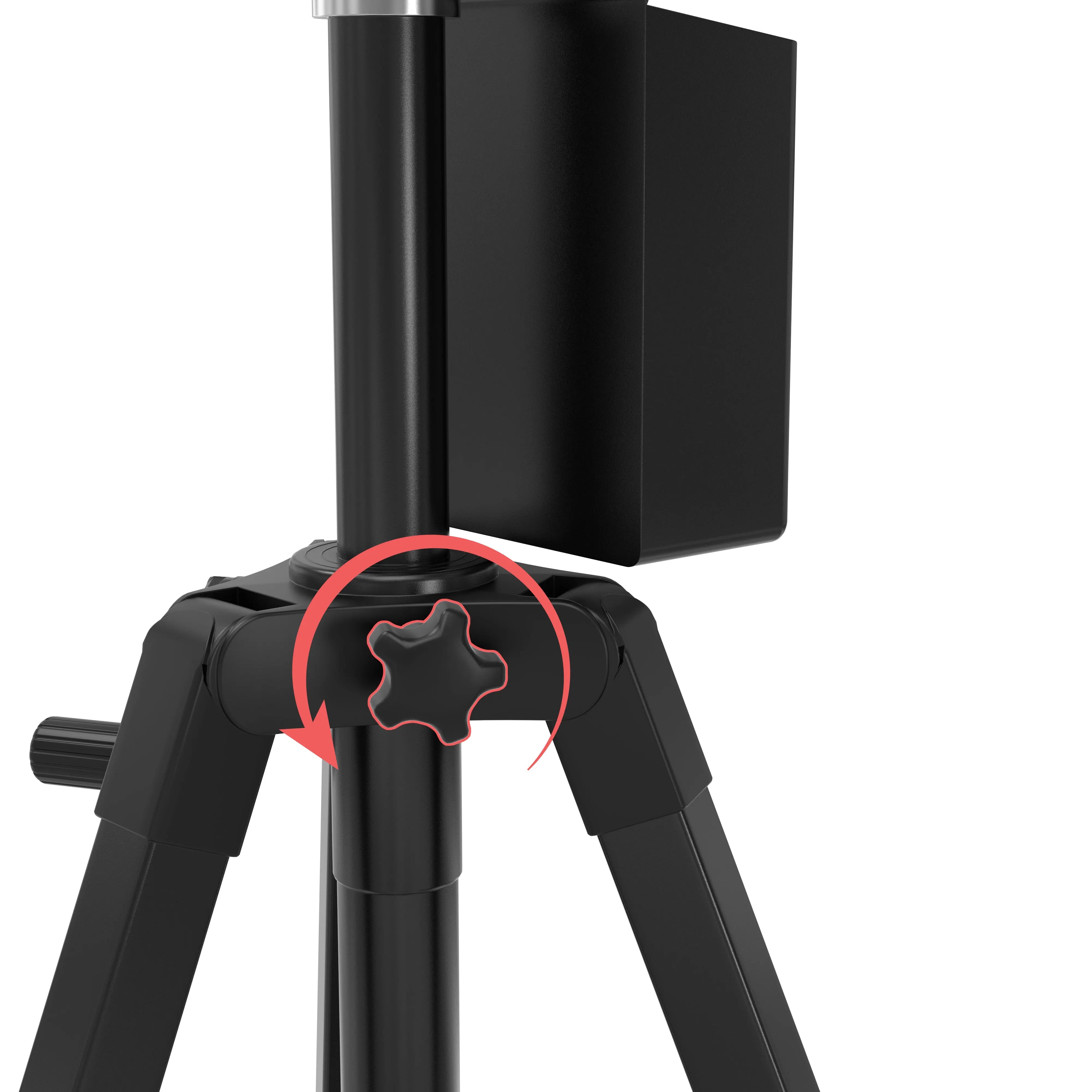 Professional Rolling Tripod Floor Stand with Adjustable Height - Perfect for Photography, Videography, and Live Streaming - Ideal for Studios, Events, and Outdoor Shoots